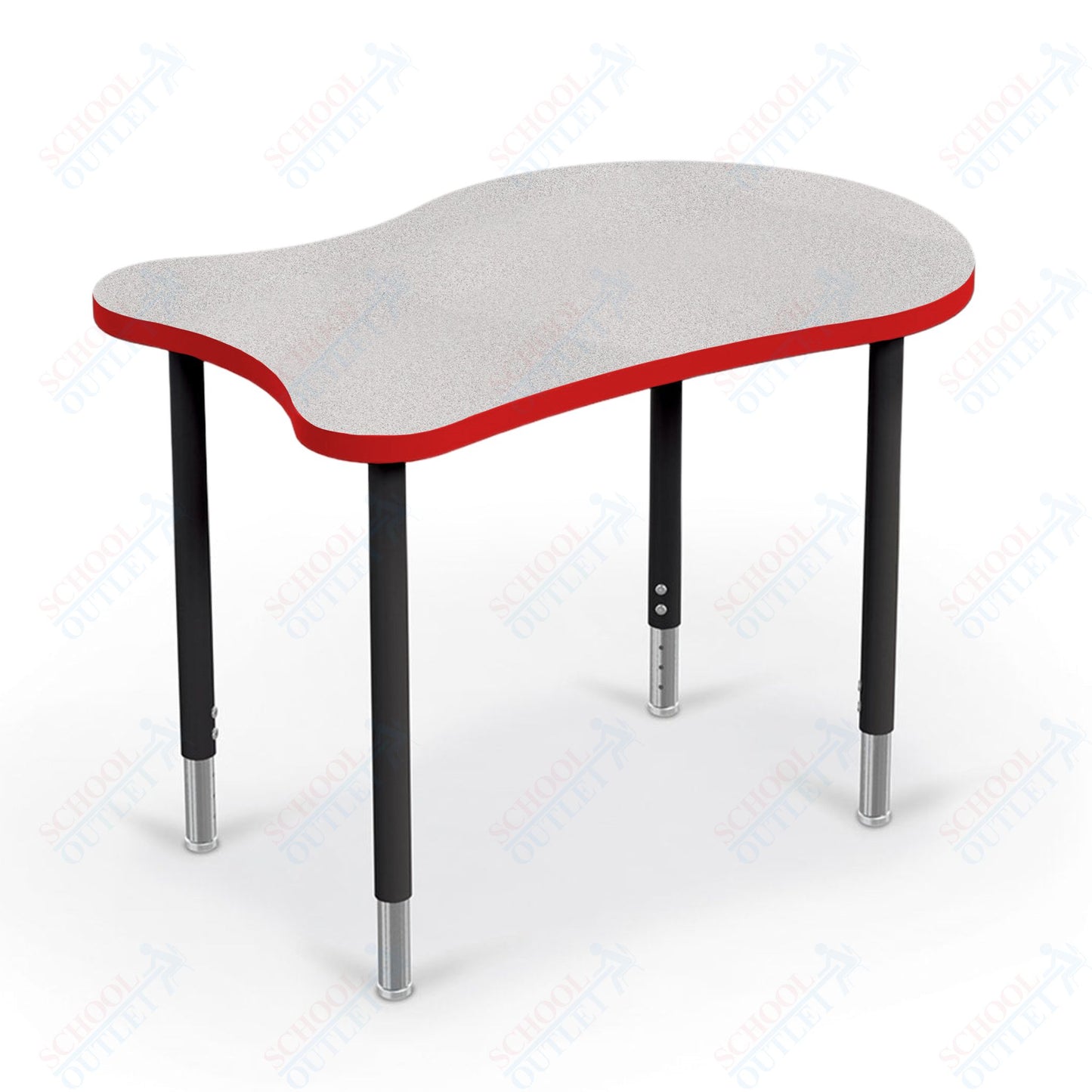 Mooreco Hierarchy Fender by MooreCo Desk (Standard) Adjustable Height 22" - 32" - Black Legs