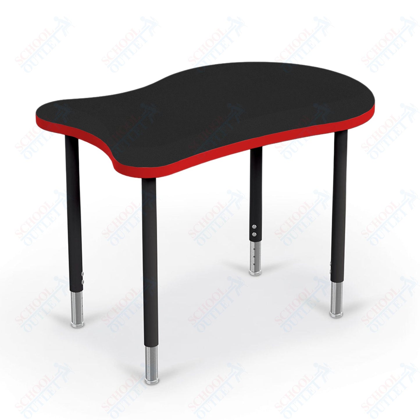 Mooreco Hierarchy Fender by MooreCo Desk (Standard) Adjustable Height 22" - 32" - Black Legs