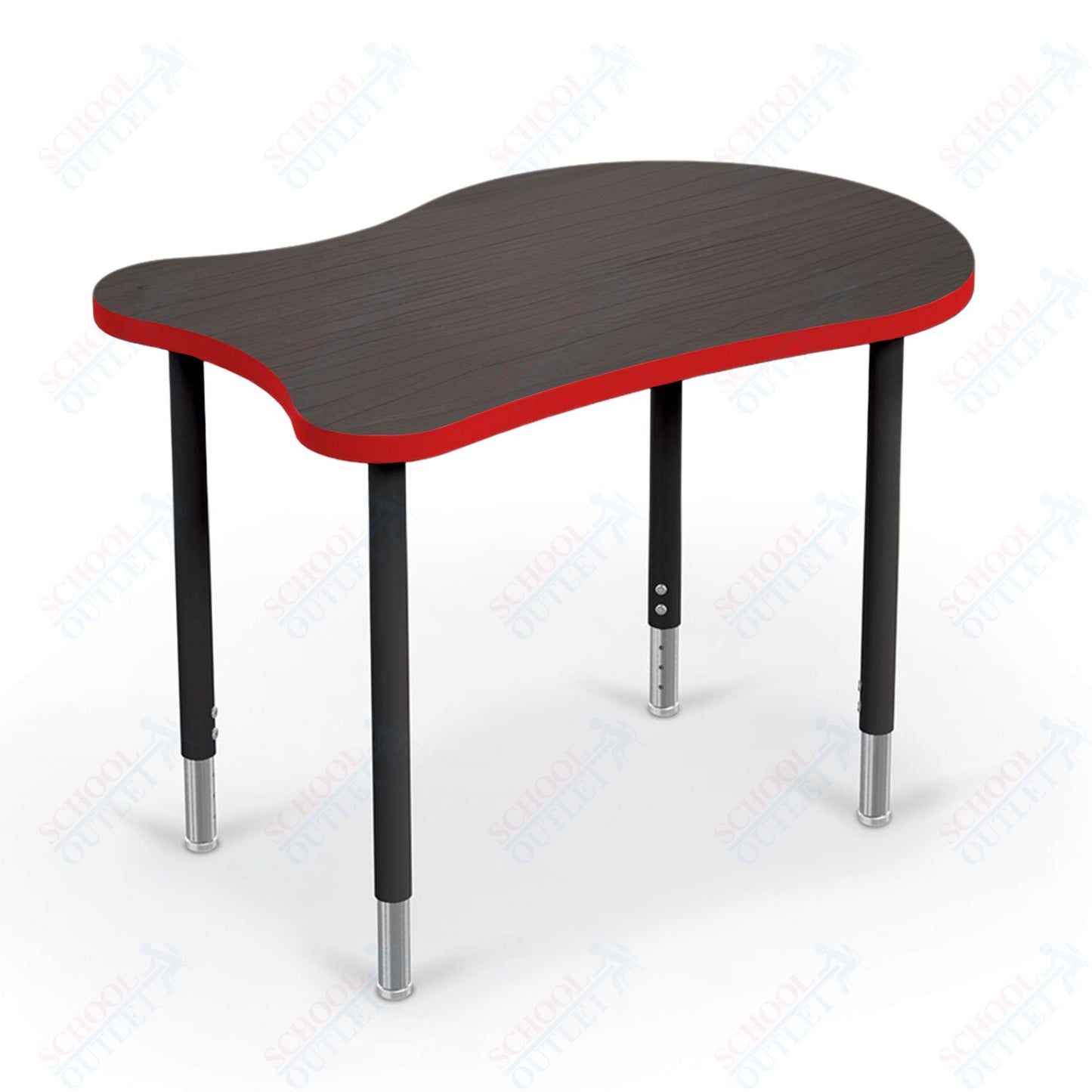 Mooreco Hierarchy Fender by MooreCo Desk (Standard) Adjustable Height 22" - 32" - Black Legs