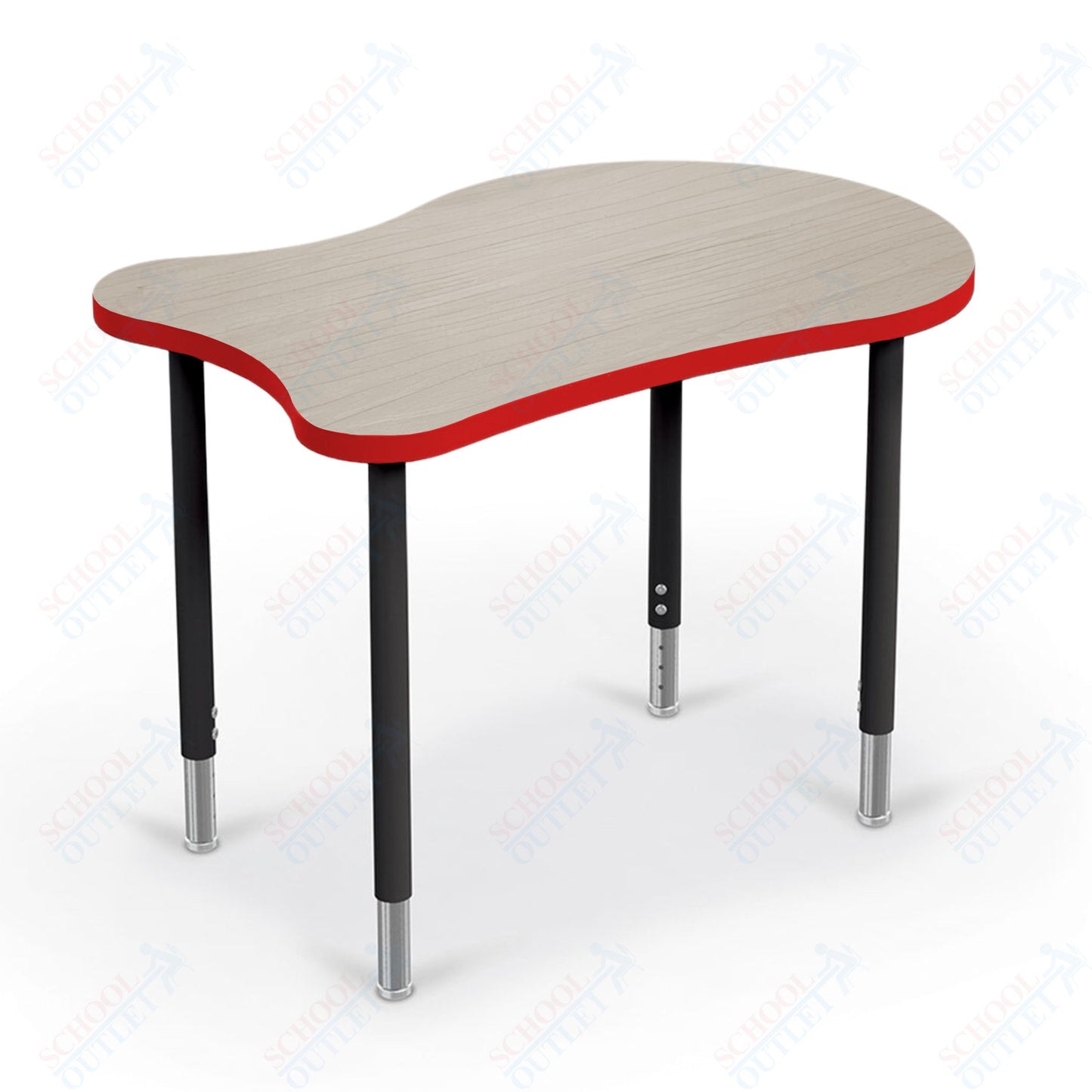 Mooreco Hierarchy Fender by MooreCo Desk (Standard) Adjustable Height 22" - 32" - Black Legs