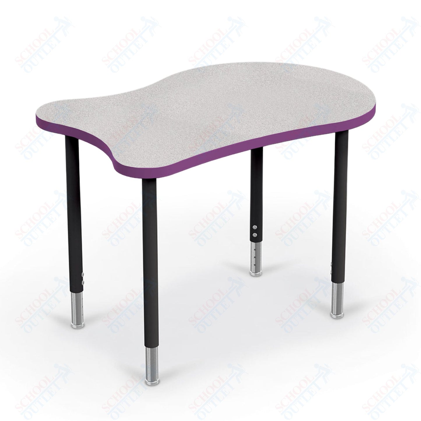 Mooreco Hierarchy Fender by MooreCo Desk (Standard) Adjustable Height 22" - 32" - Black Legs