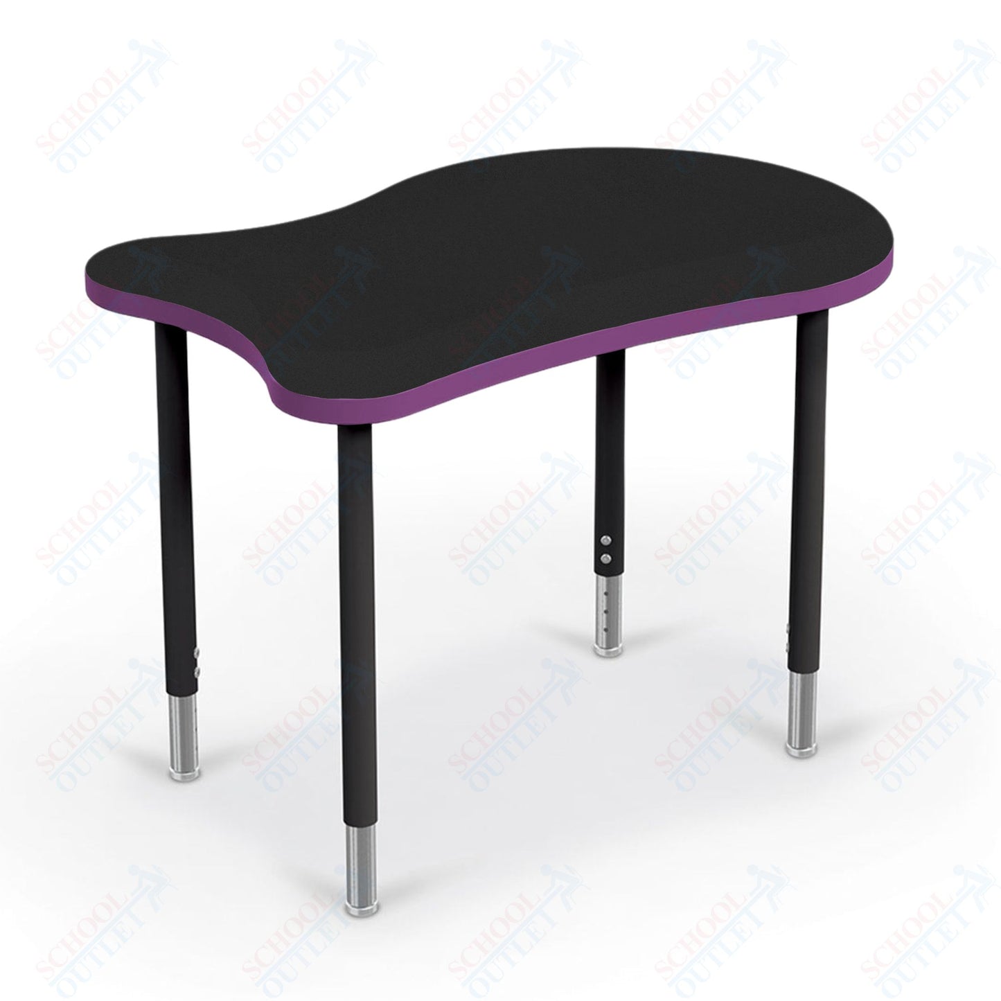 Mooreco Hierarchy Fender by MooreCo Desk (Standard) Adjustable Height 22" - 32" - Black Legs