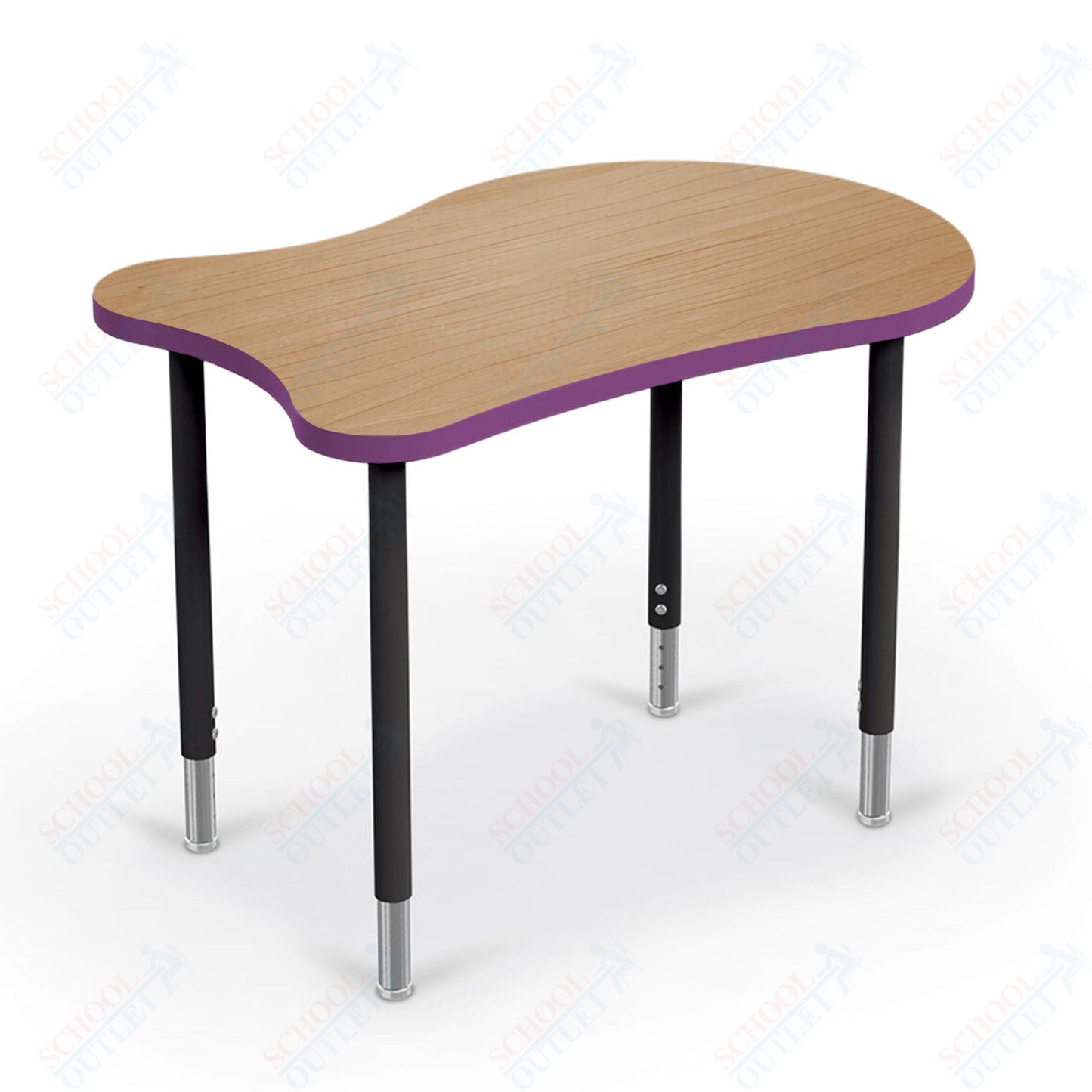 Mooreco Hierarchy Fender by MooreCo Desk (Standard) Adjustable Height 22" - 32" - Black Legs