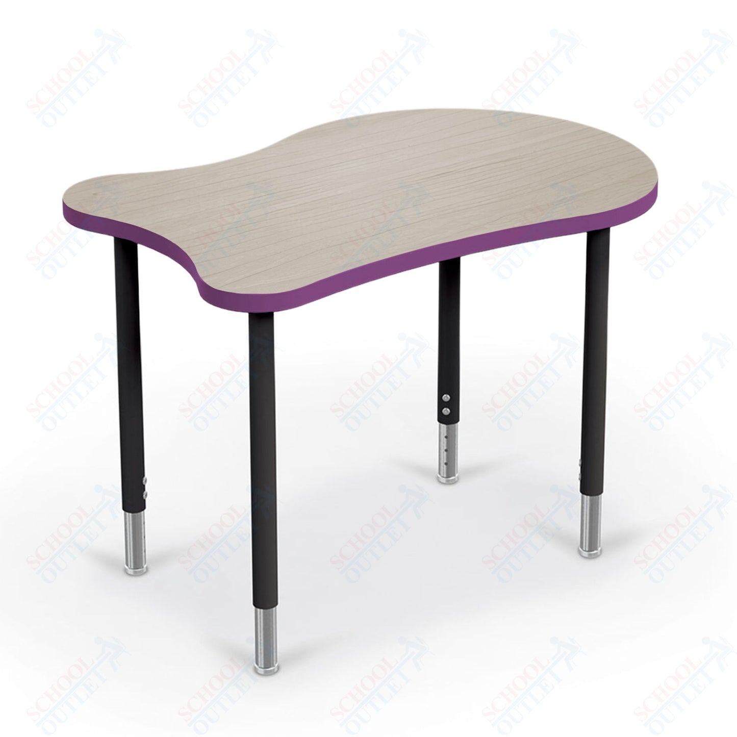 Mooreco Hierarchy Fender by MooreCo Desk (Standard) Adjustable Height 22" - 32" - Black Legs