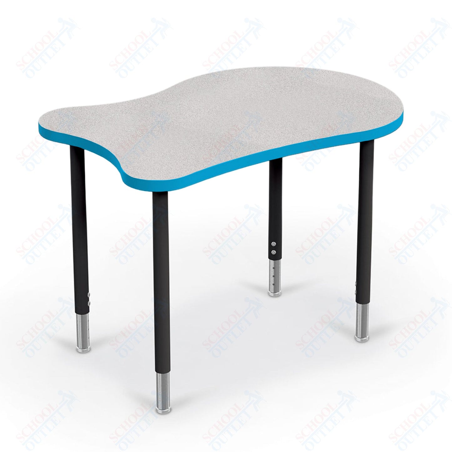 Mooreco Hierarchy Fender by MooreCo Desk (Standard) Adjustable Height 22" - 32" - Black Legs
