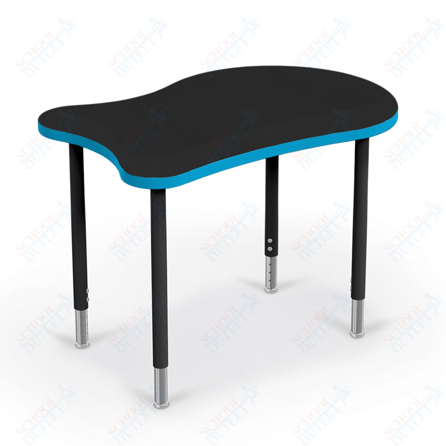 Mooreco Hierarchy Fender by MooreCo Desk (Standard) Adjustable Height 22" - 32" - Black Legs