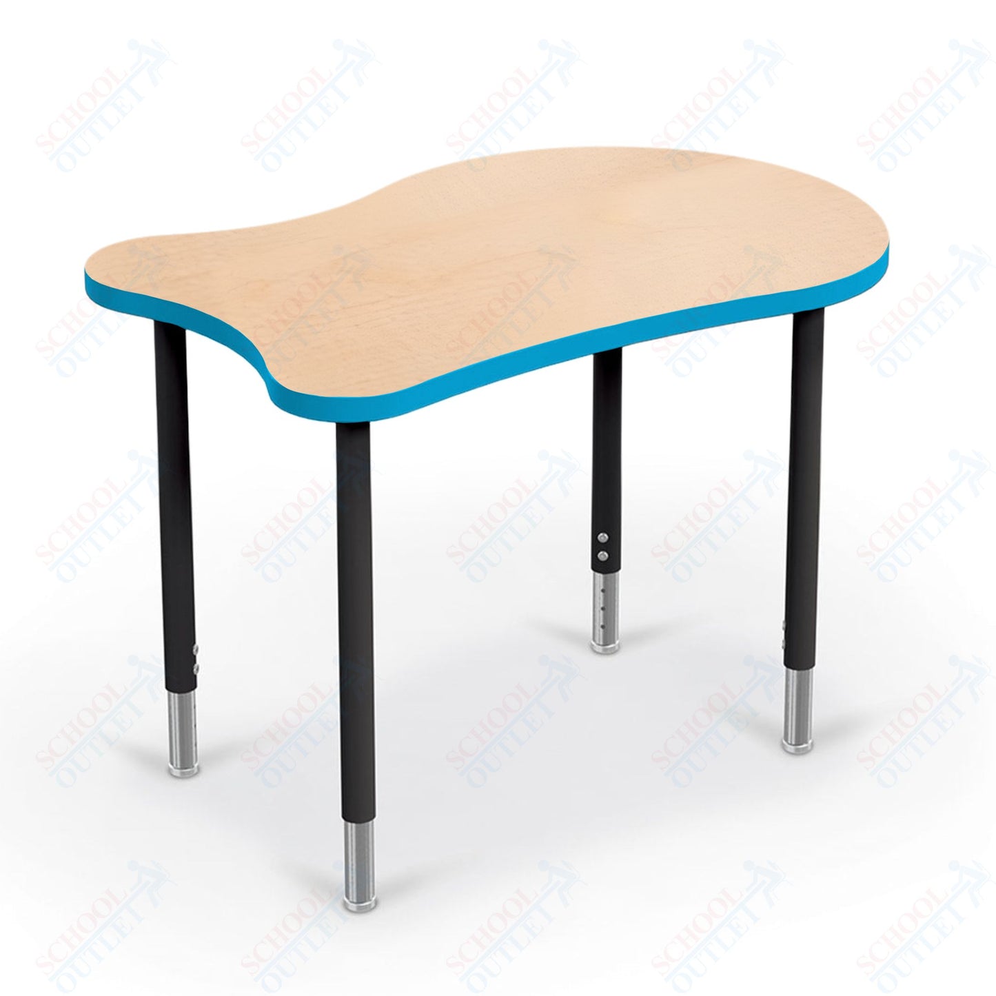 Mooreco Hierarchy Fender by MooreCo Desk (Standard) Adjustable Height 22" - 32" - Black Legs