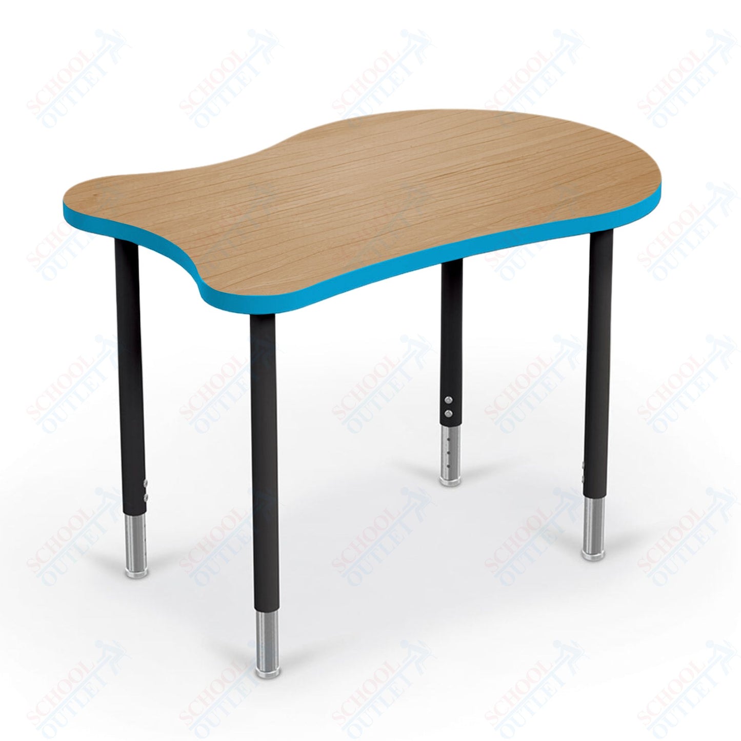 Mooreco Hierarchy Fender by MooreCo Desk (Standard) Adjustable Height 22" - 32" - Black Legs