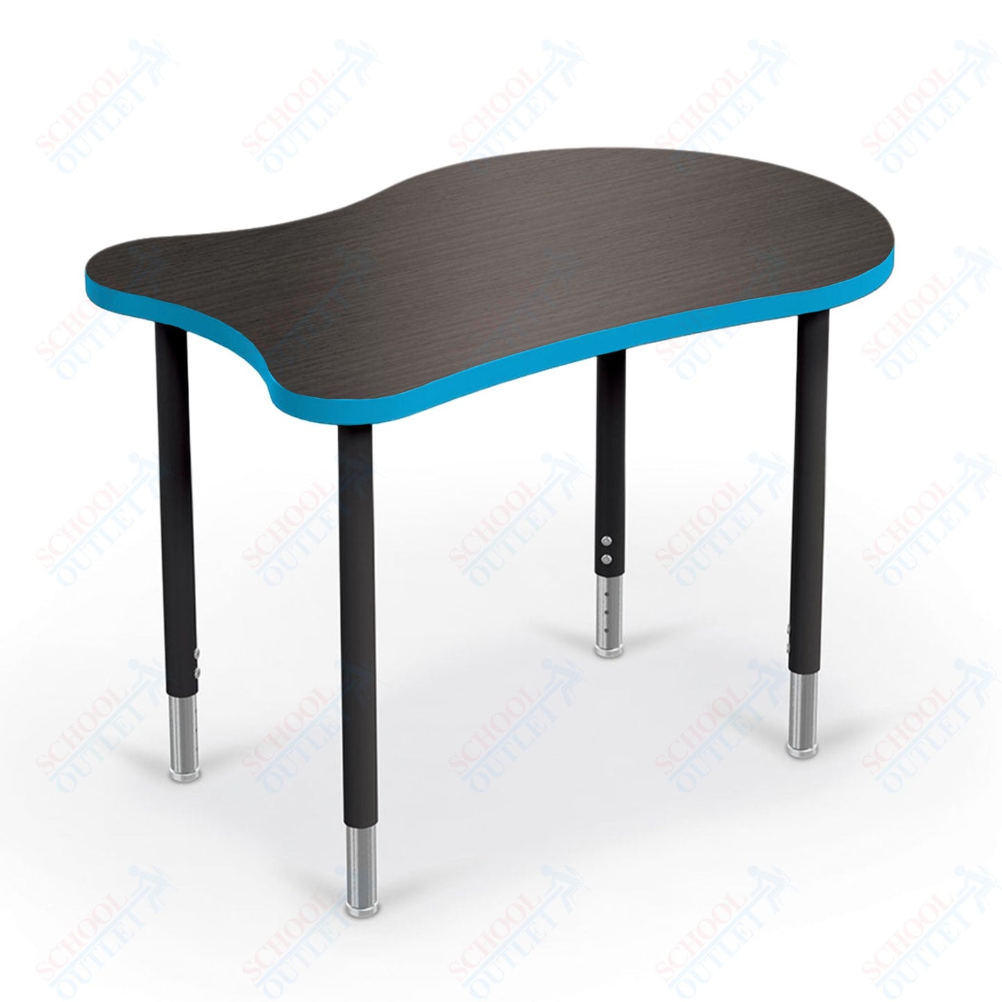 Mooreco Hierarchy Fender by MooreCo Desk (Standard) Adjustable Height 22" - 32" - Black Legs