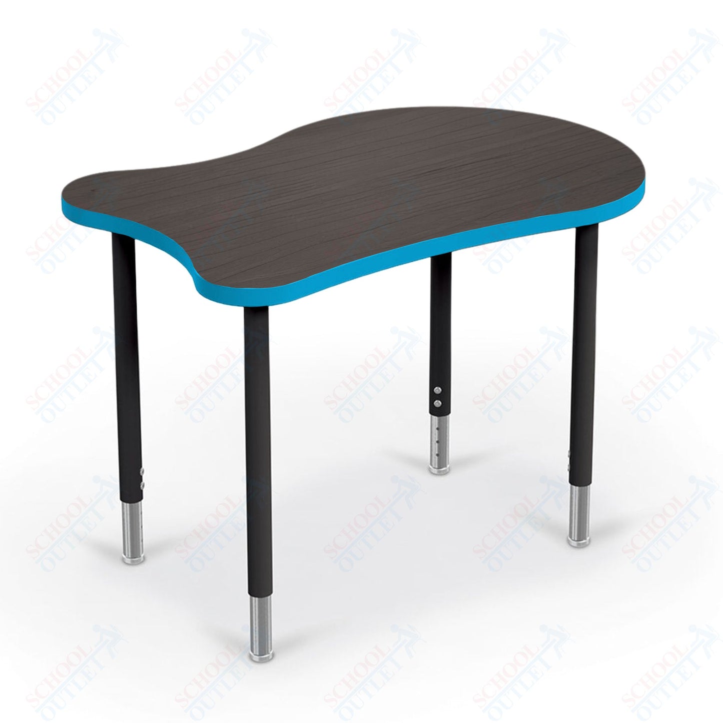 Mooreco Hierarchy Fender by MooreCo Desk (Standard) Adjustable Height 22" - 32" - Black Legs