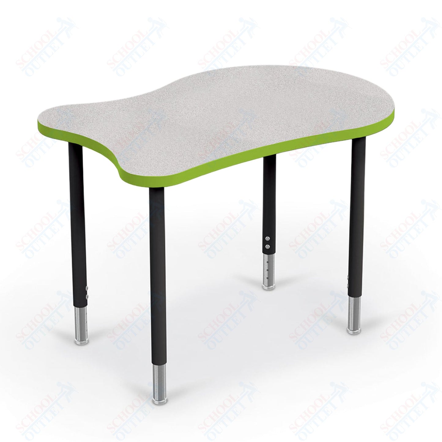 Mooreco Hierarchy Fender by MooreCo Desk (Standard) Adjustable Height 22" - 32" - Black Legs