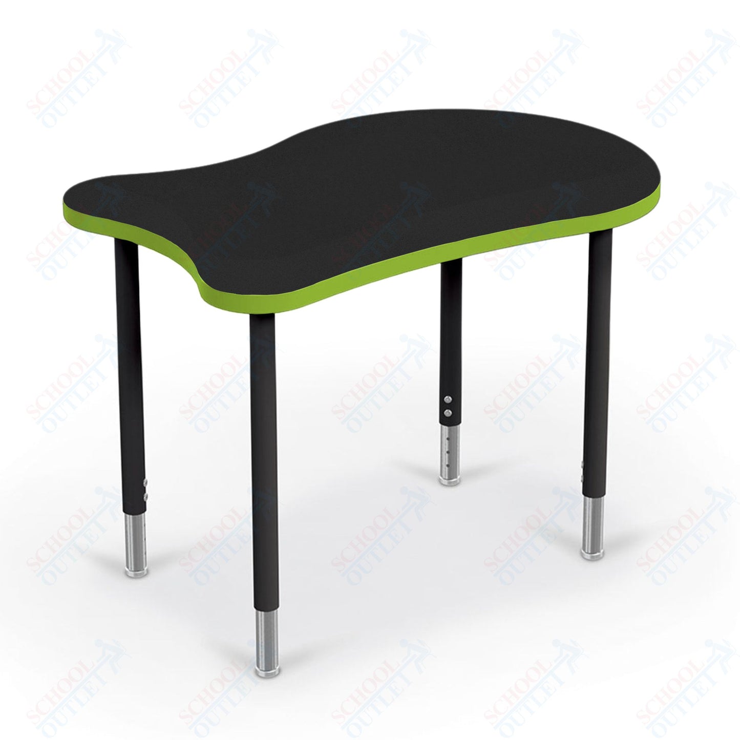 Mooreco Hierarchy Fender by MooreCo Desk (Standard) Adjustable Height 22" - 32" - Black Legs