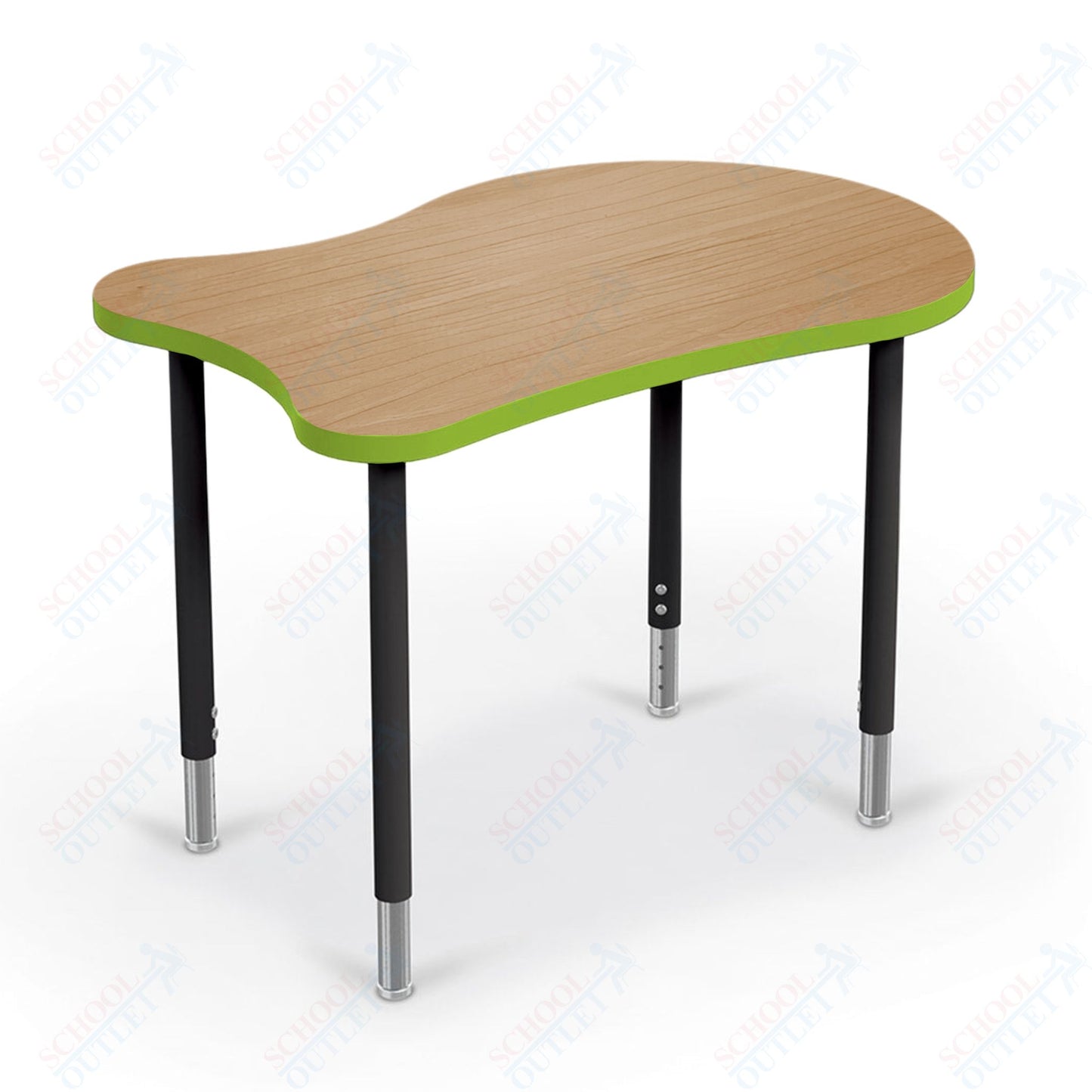 Mooreco Hierarchy Fender by MooreCo Desk (Standard) Adjustable Height 22" - 32" - Black Legs