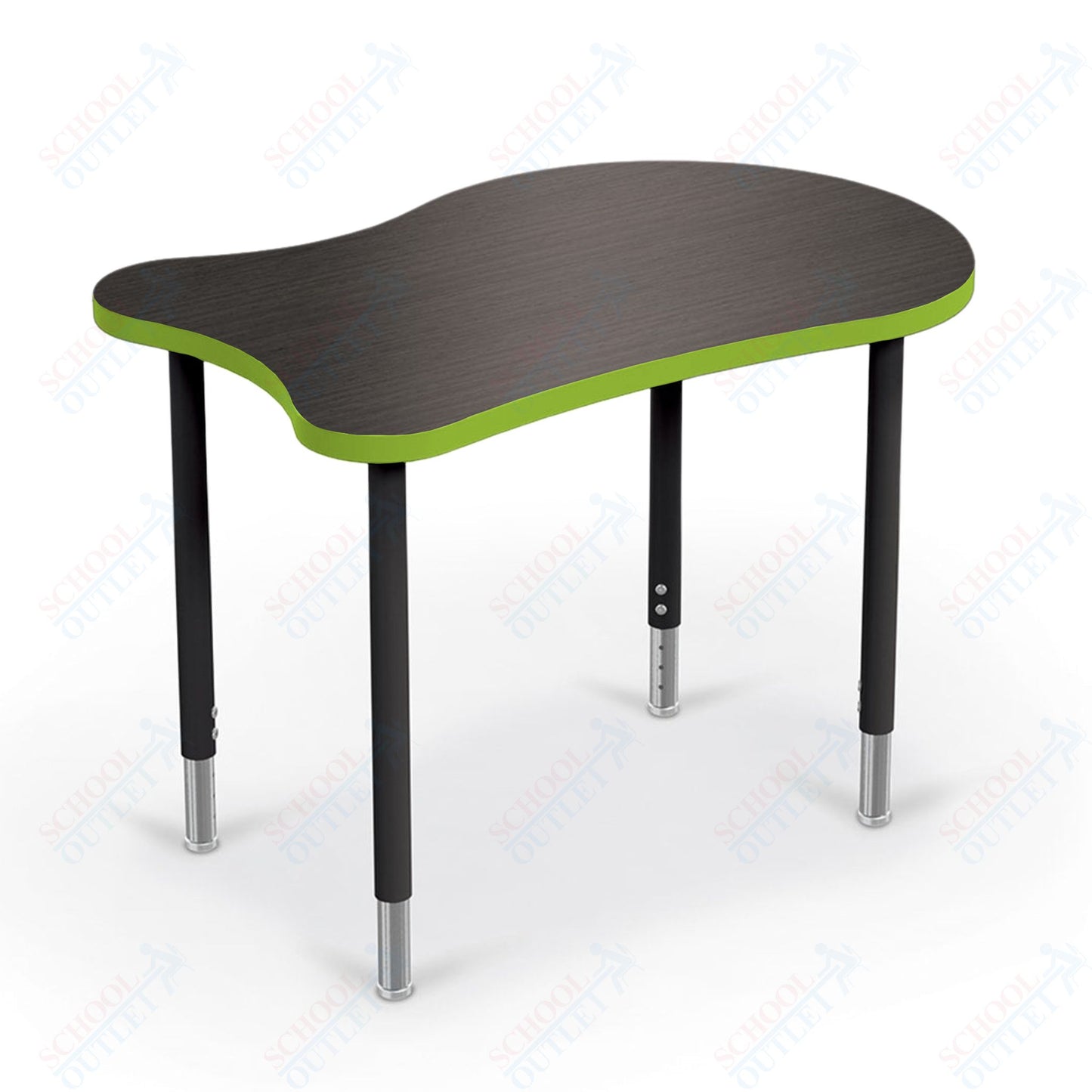 Mooreco Hierarchy Fender by MooreCo Desk (Standard) Adjustable Height 22" - 32" - Black Legs