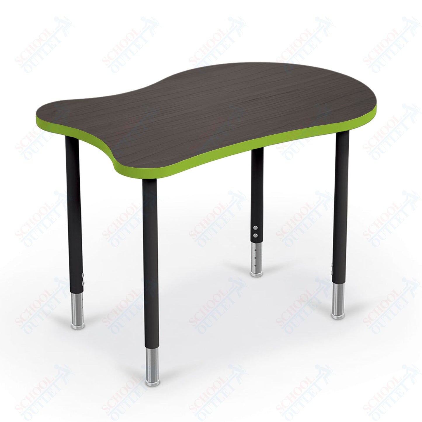 Mooreco Hierarchy Fender by MooreCo Desk (Standard) Adjustable Height 22" - 32" - Black Legs
