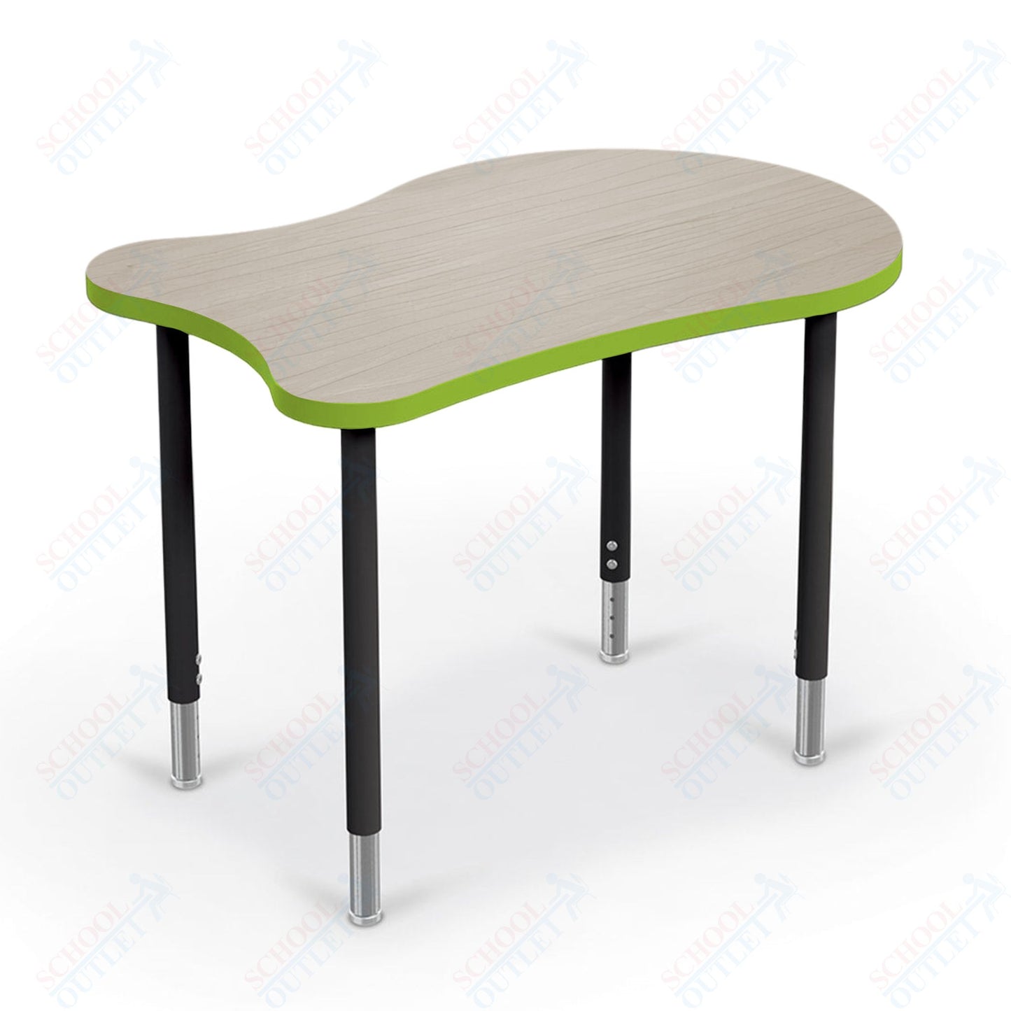 Mooreco Hierarchy Fender by MooreCo Desk (Standard) Adjustable Height 22" - 32" - Black Legs