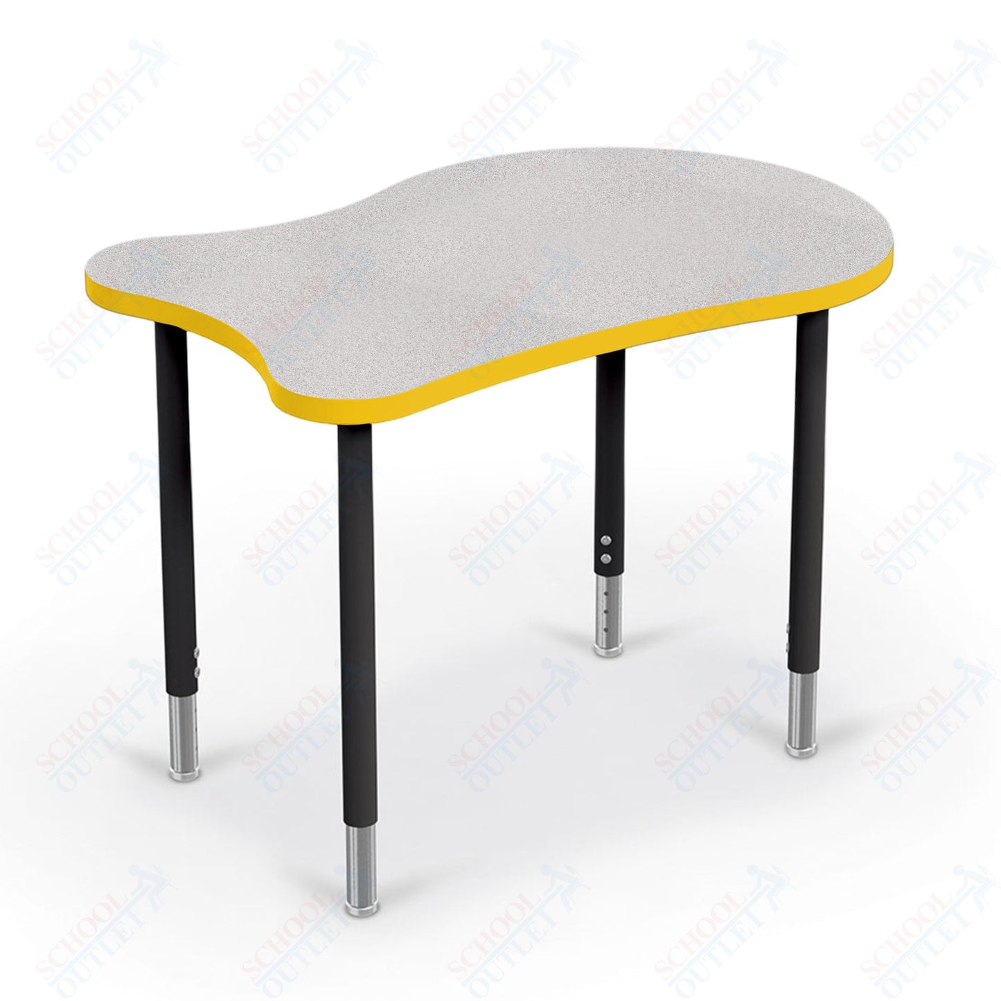 Mooreco Hierarchy Fender by MooreCo Desk (Standard) Adjustable Height 22" - 32" - Black Legs