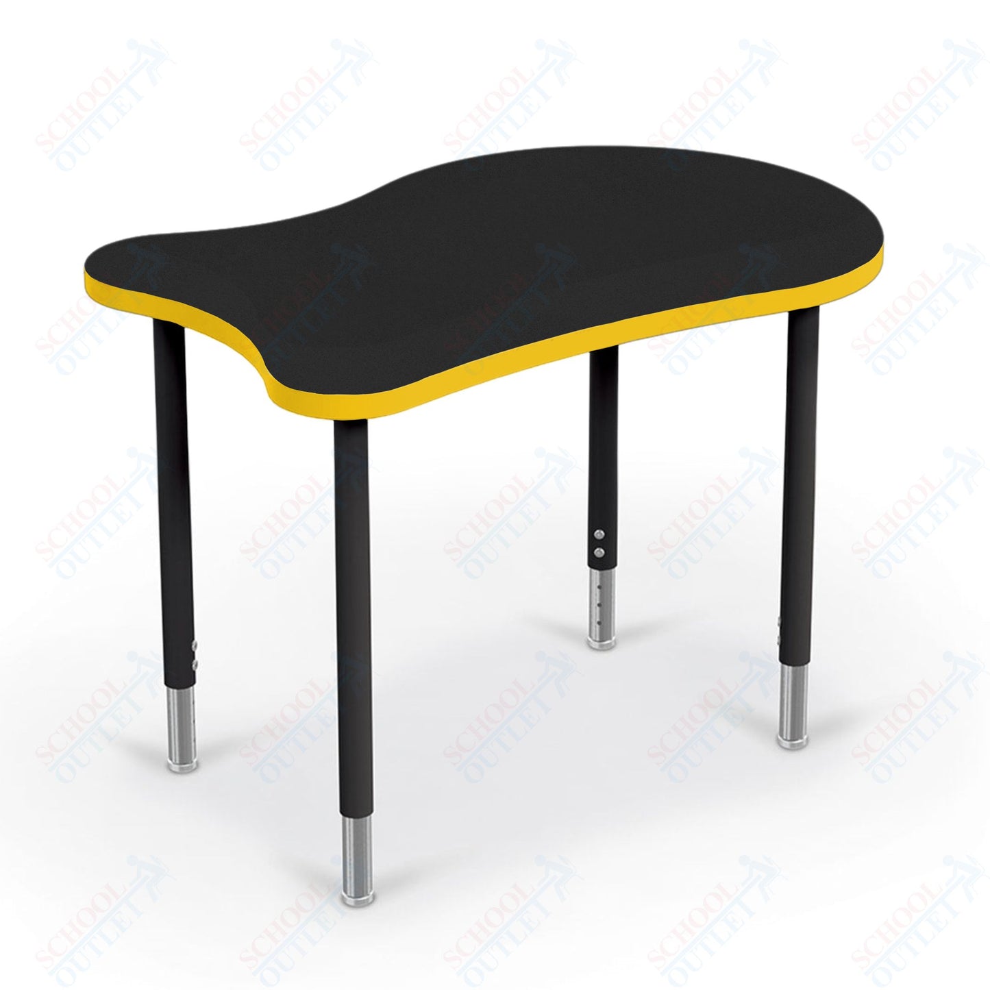 Mooreco Hierarchy Fender by MooreCo Desk (Standard) Adjustable Height 22" - 32" - Black Legs