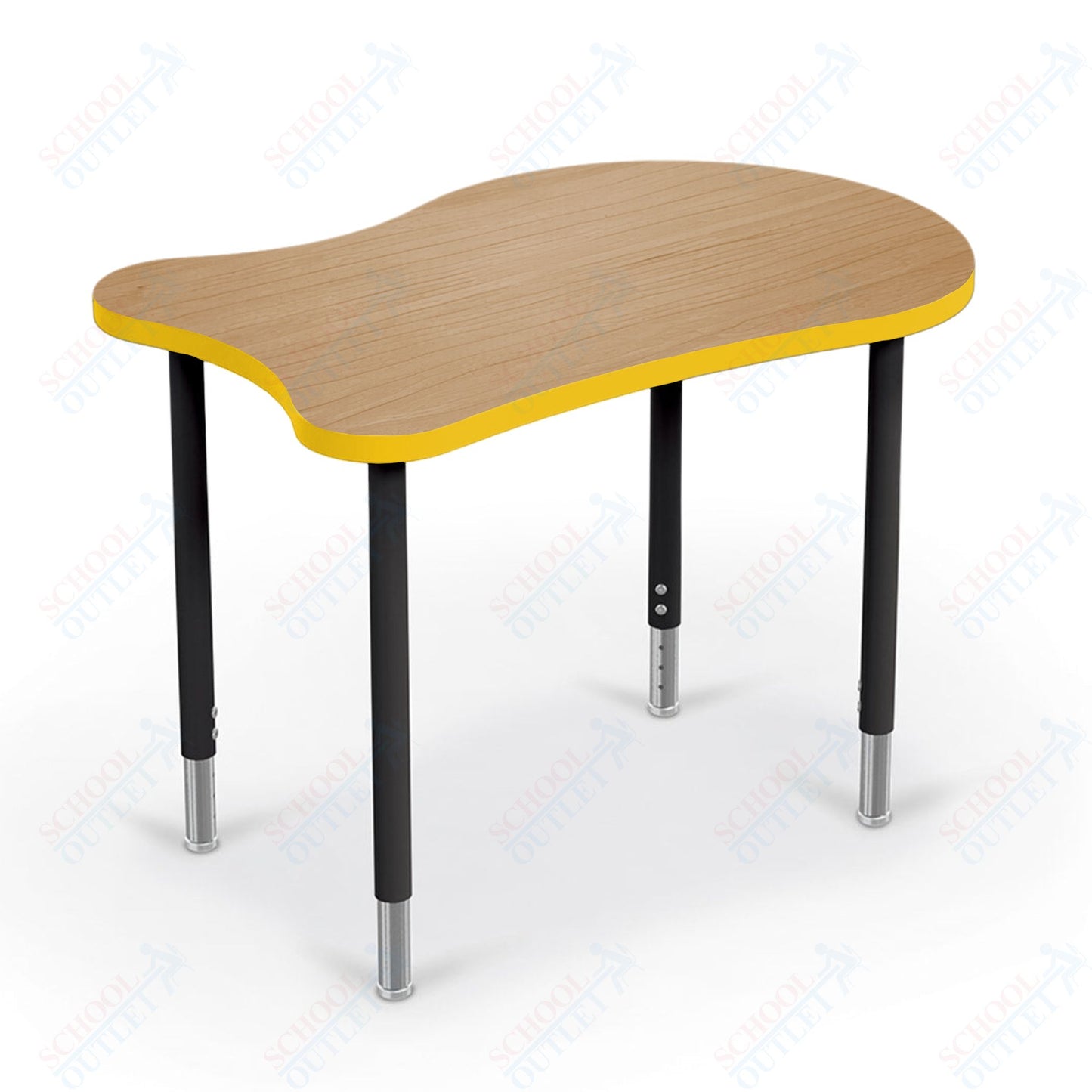 Mooreco Hierarchy Fender by MooreCo Desk (Standard) Adjustable Height 22" - 32" - Black Legs
