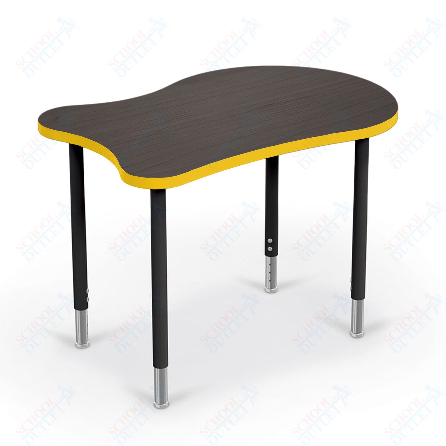 Mooreco Hierarchy Fender by MooreCo Desk (Standard) Adjustable Height 22" - 32" - Black Legs
