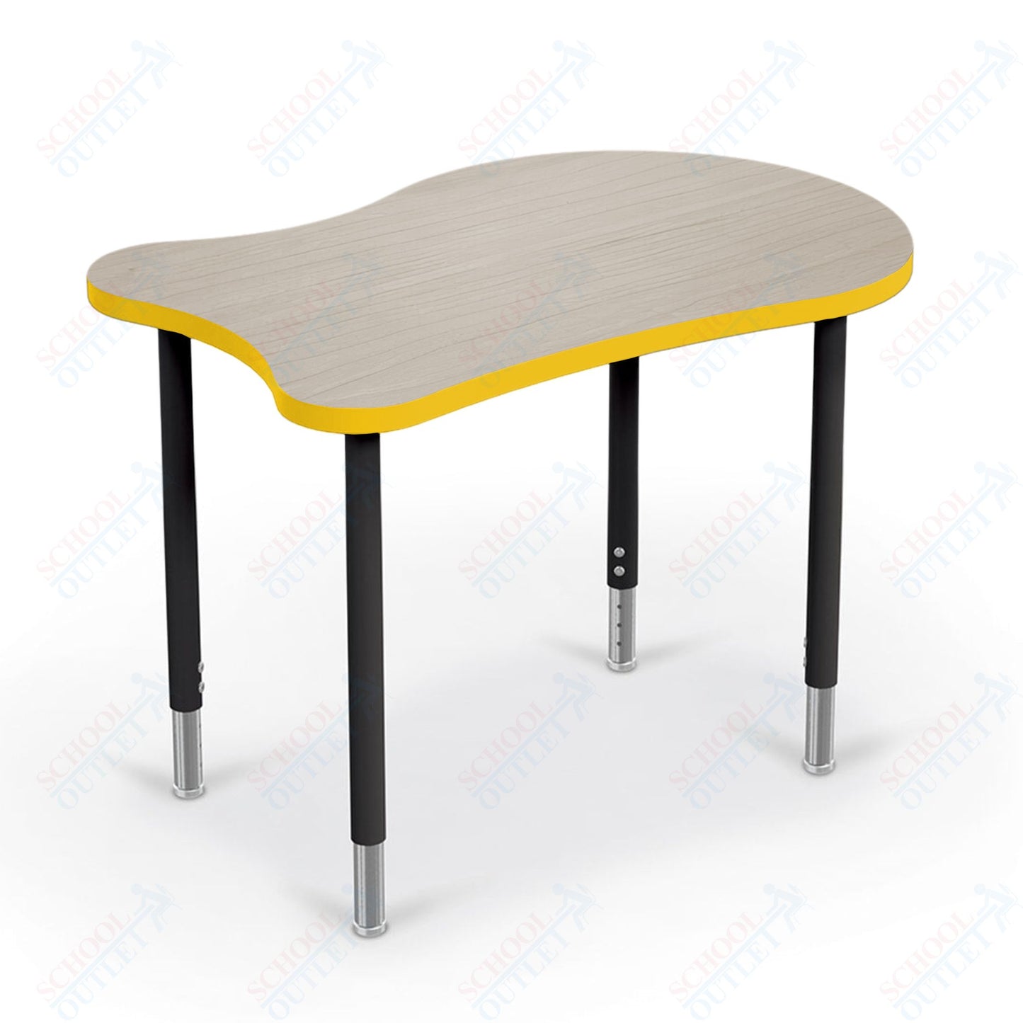 Mooreco Hierarchy Fender by MooreCo Desk (Standard) Adjustable Height 22" - 32" - Black Legs