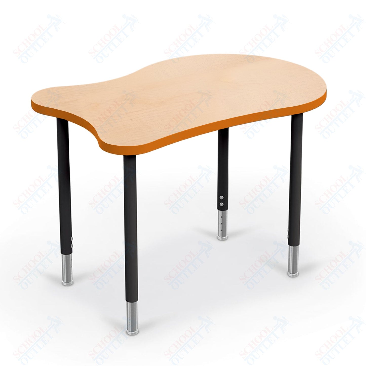 Mooreco Hierarchy Fender by MooreCo Desk (Standard) Adjustable Height 22" - 32" - Black Legs
