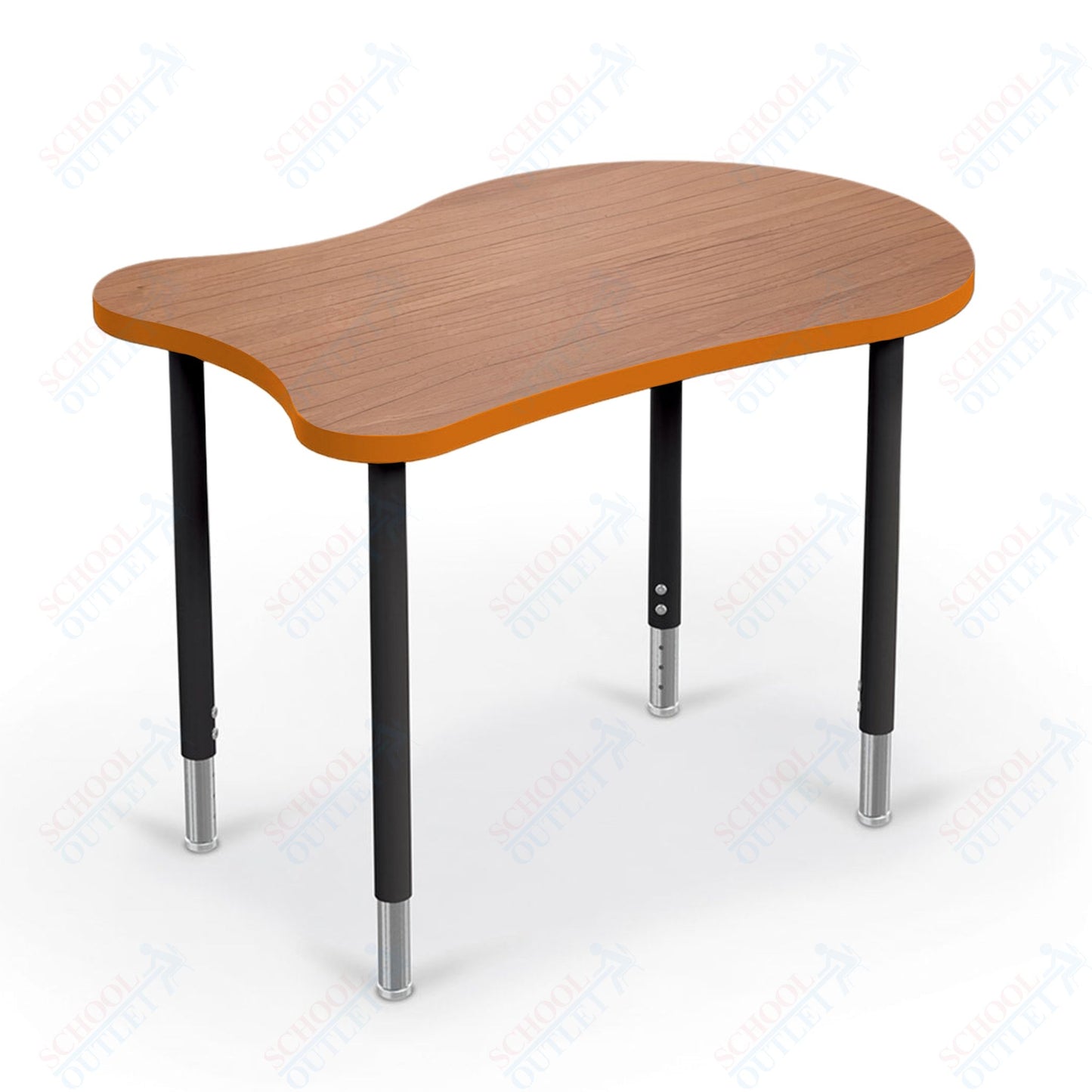 Mooreco Hierarchy Fender by MooreCo Desk (Standard) Adjustable Height 22" - 32" - Black Legs