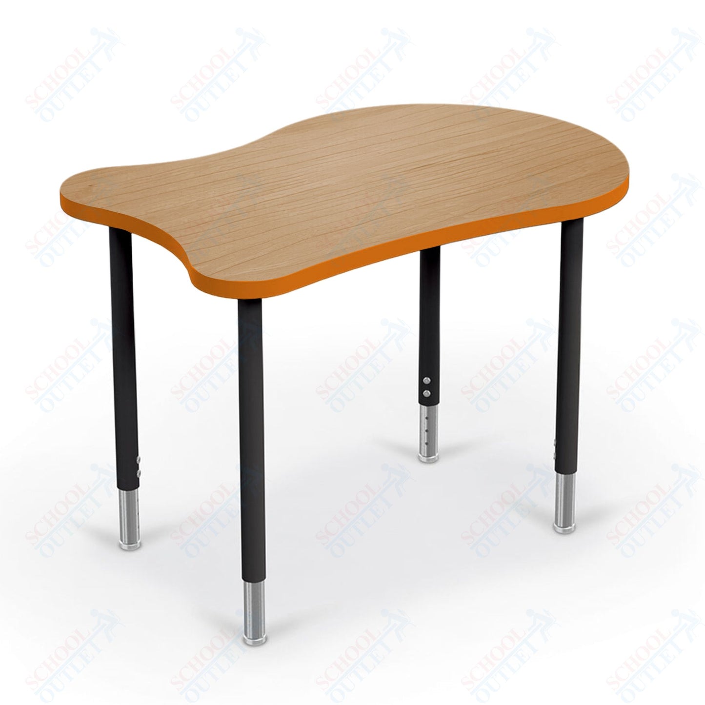Mooreco Hierarchy Fender by MooreCo Desk (Standard) Adjustable Height 22" - 32" - Black Legs