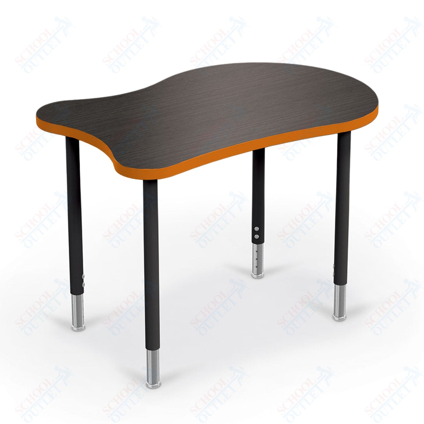 Mooreco Hierarchy Fender by MooreCo Desk (Standard) Adjustable Height 22" - 32" - Black Legs