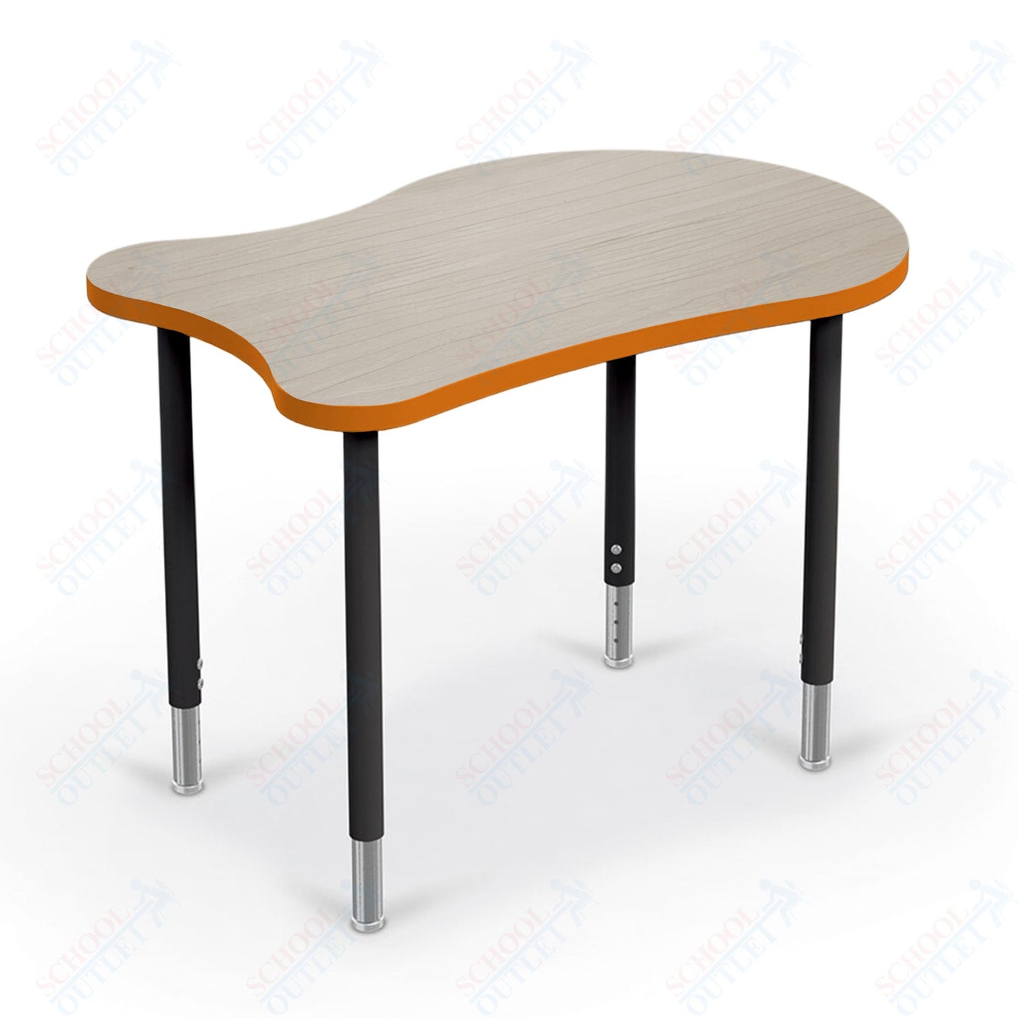 Mooreco Hierarchy Fender by MooreCo Desk (Standard) Adjustable Height 22" - 32" - Black Legs