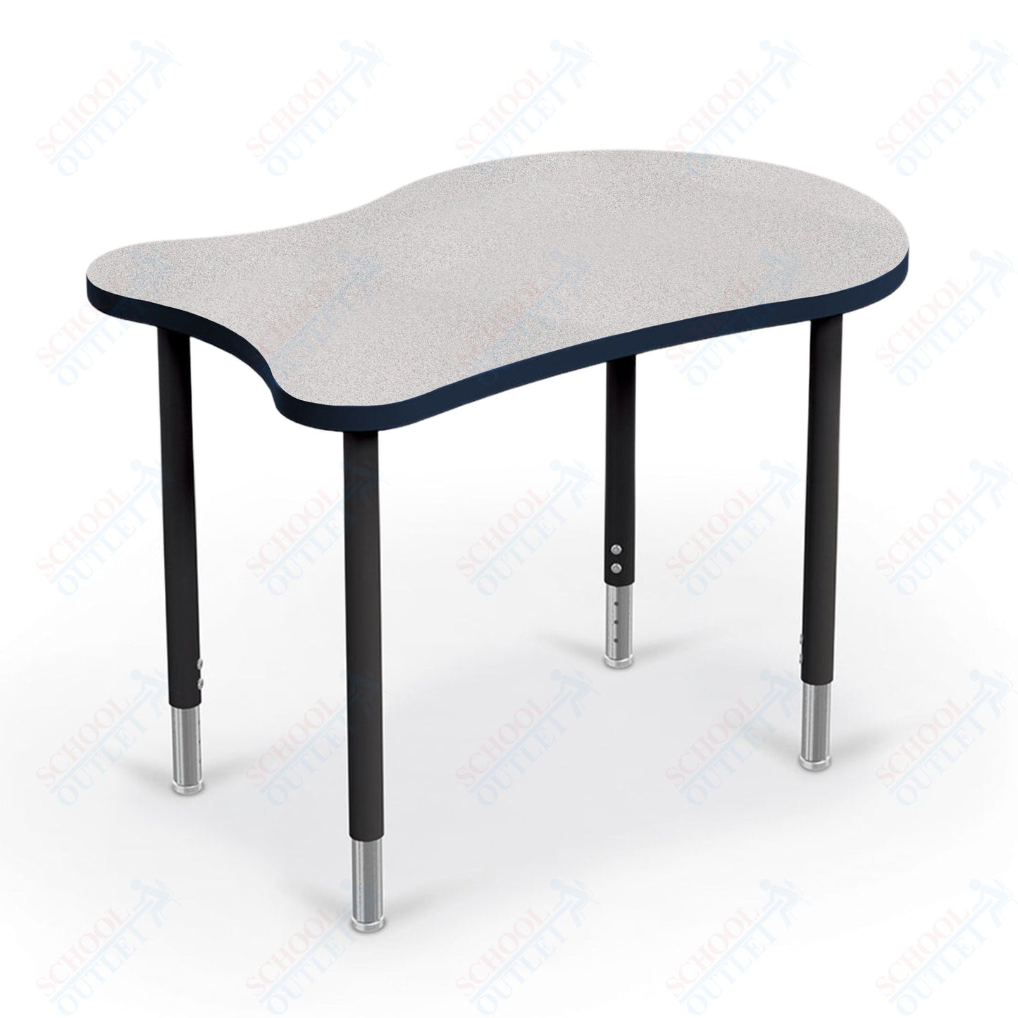 Mooreco Hierarchy Fender by MooreCo Desk (Standard) Adjustable Height 22" - 32" - Black Legs