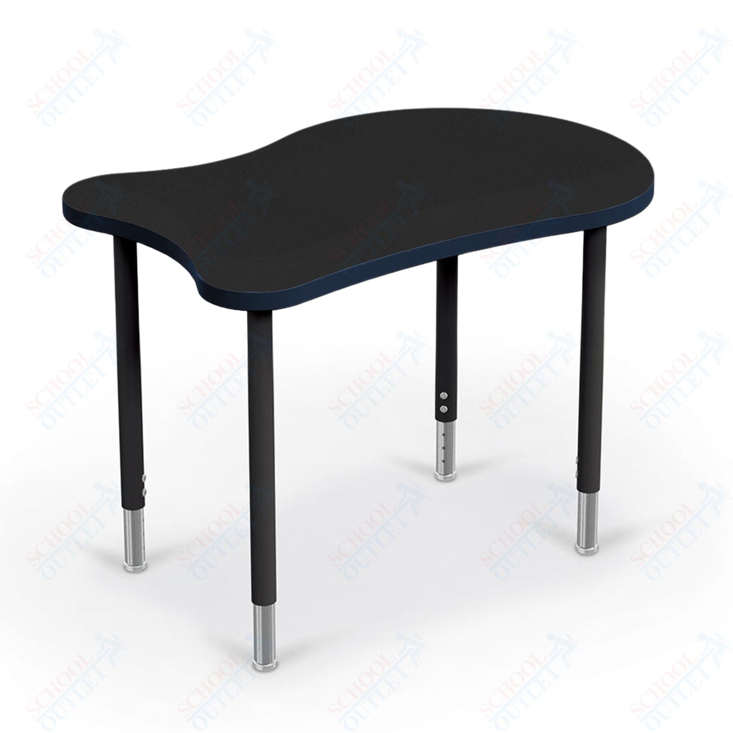Mooreco Hierarchy Fender by MooreCo Desk (Standard) Adjustable Height 22" - 32" - Black Legs