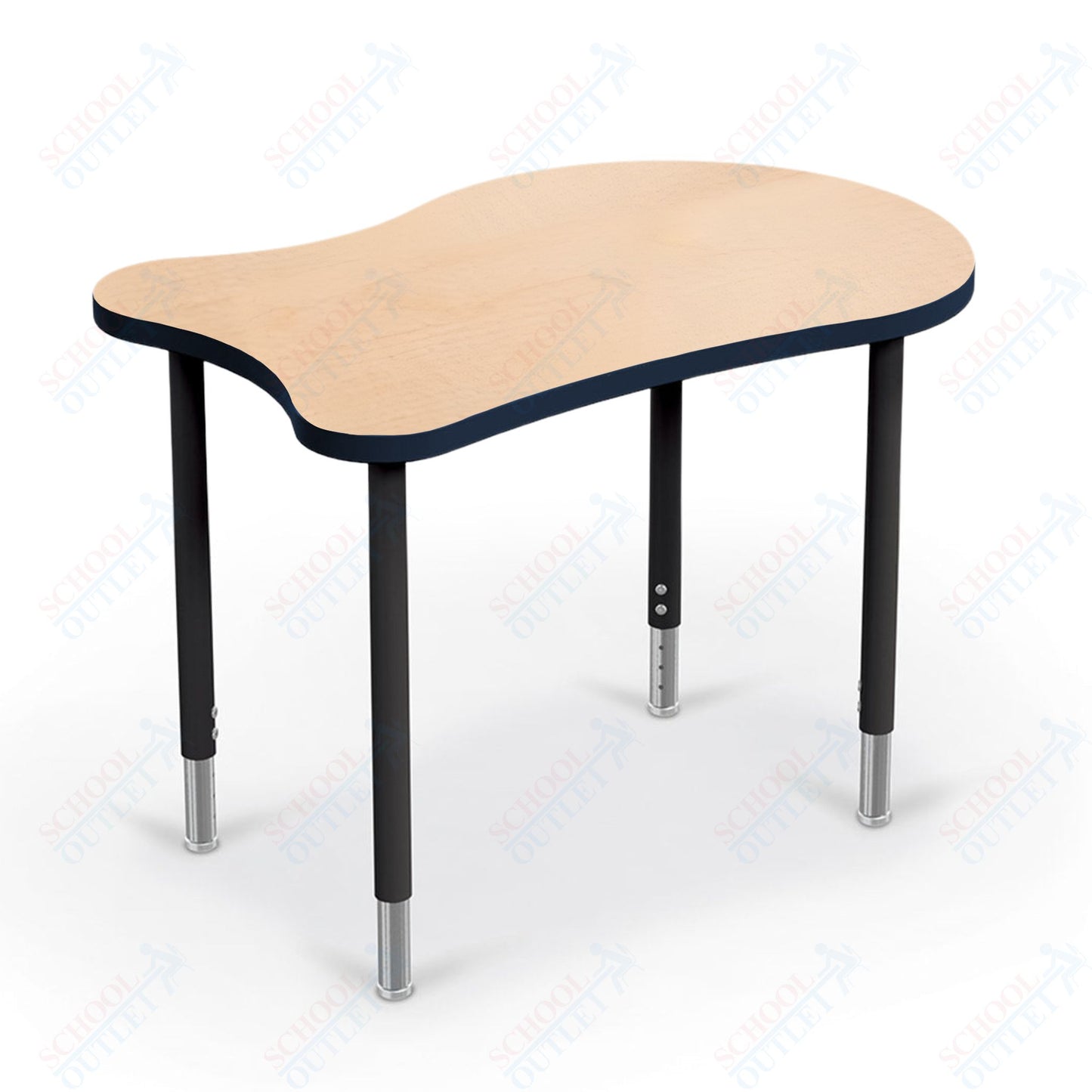 Mooreco Hierarchy Fender by MooreCo Desk (Standard) Adjustable Height 22" - 32" - Black Legs