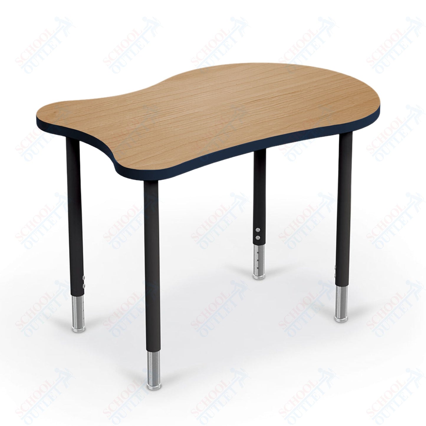 Mooreco Hierarchy Fender by MooreCo Desk (Standard) Adjustable Height 22" - 32" - Black Legs