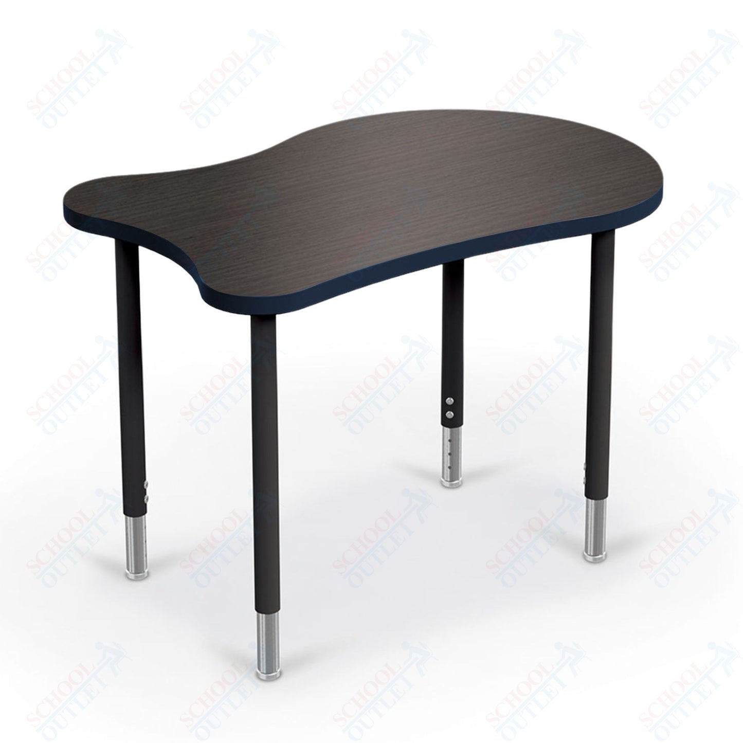 Mooreco Hierarchy Fender by MooreCo Desk (Standard) Adjustable Height 22" - 32" - Black Legs
