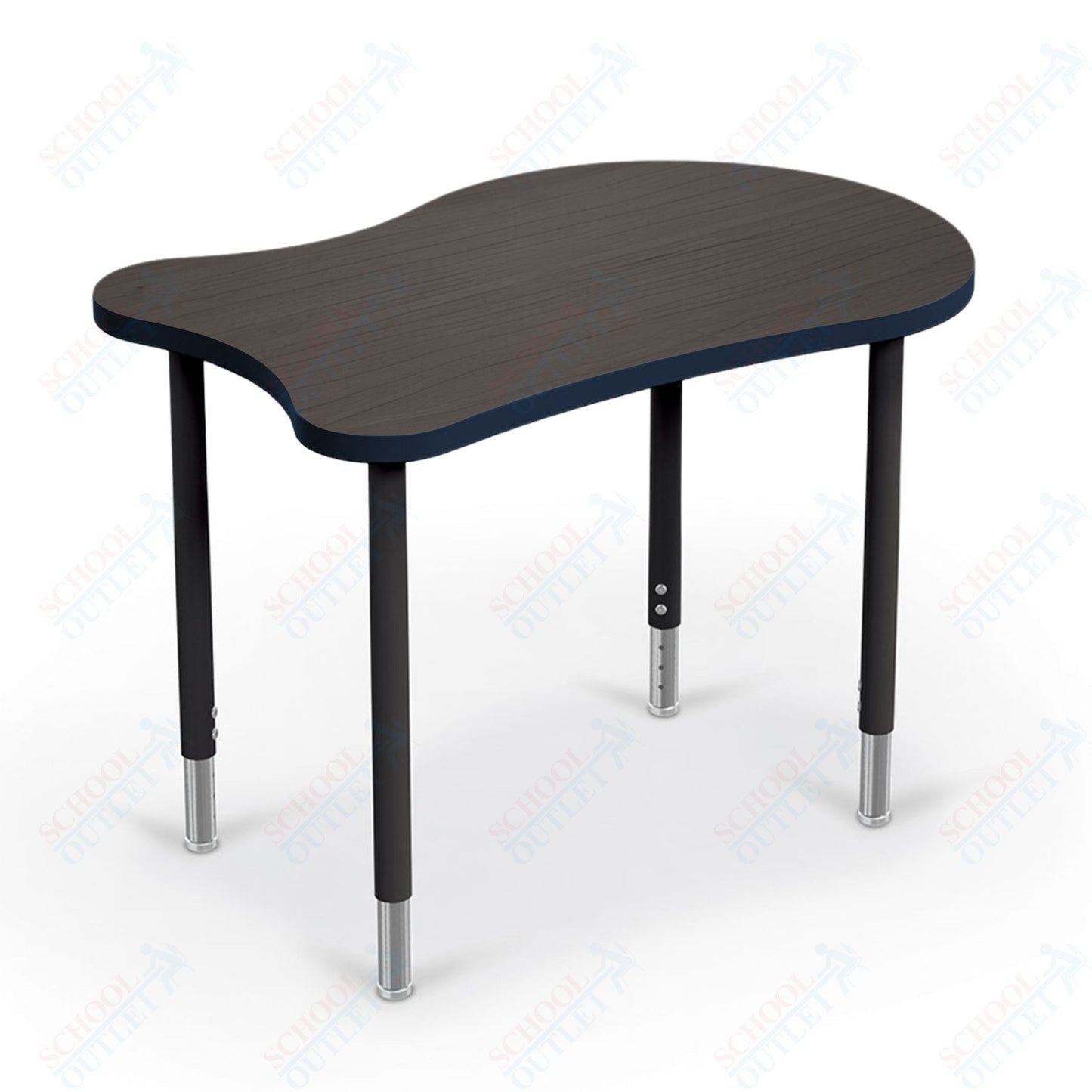 Mooreco Hierarchy Fender by MooreCo Desk (Standard) Adjustable Height 22" - 32" - Black Legs