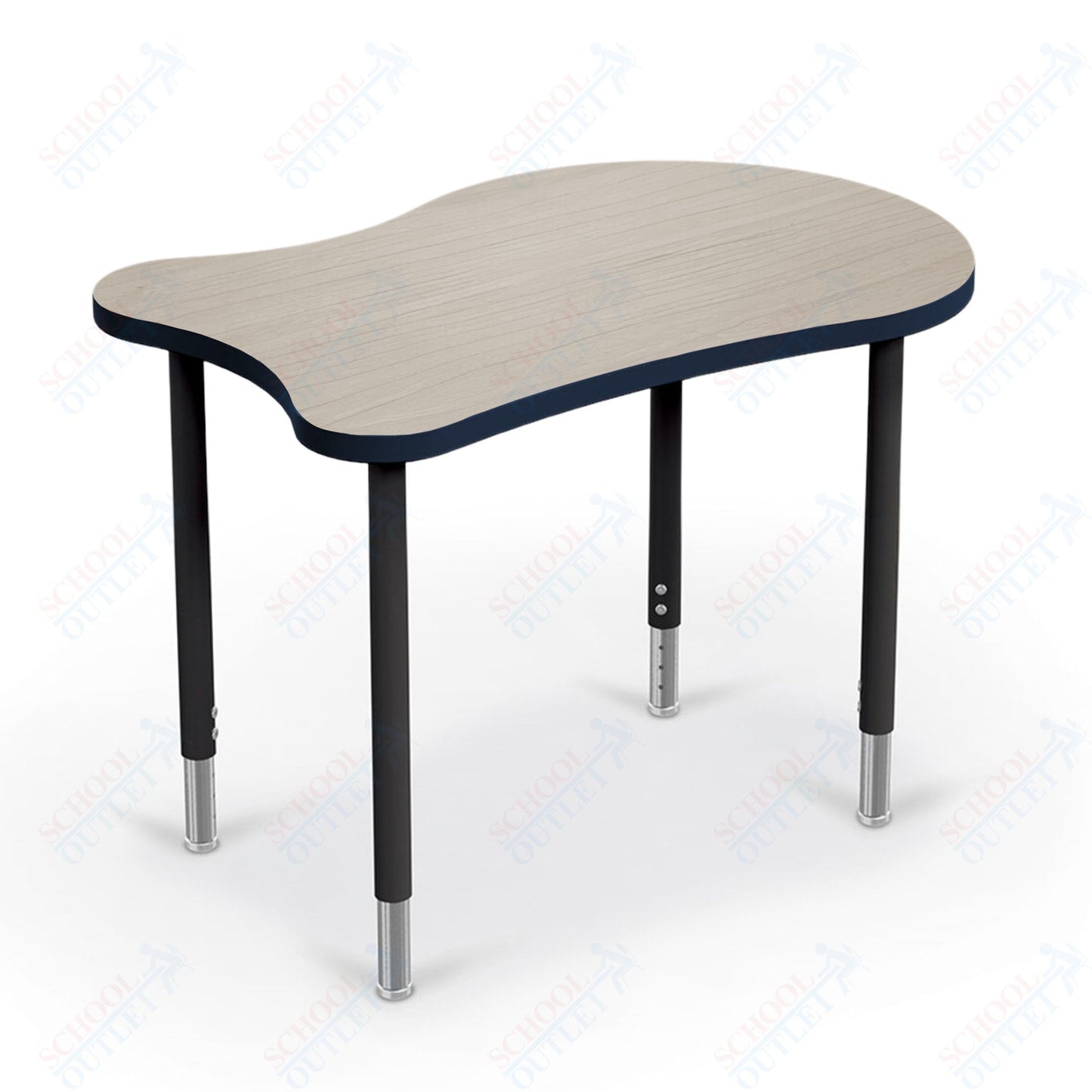 Mooreco Hierarchy Fender by MooreCo Desk (Standard) Adjustable Height 22" - 32" - Black Legs