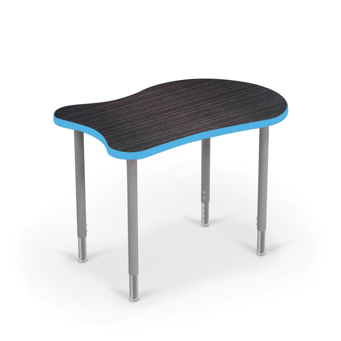 Mooreco Hierarchy Fender Standard Student Desk (Standard) Adjustable Height 22" - 32" - Platinum Legs