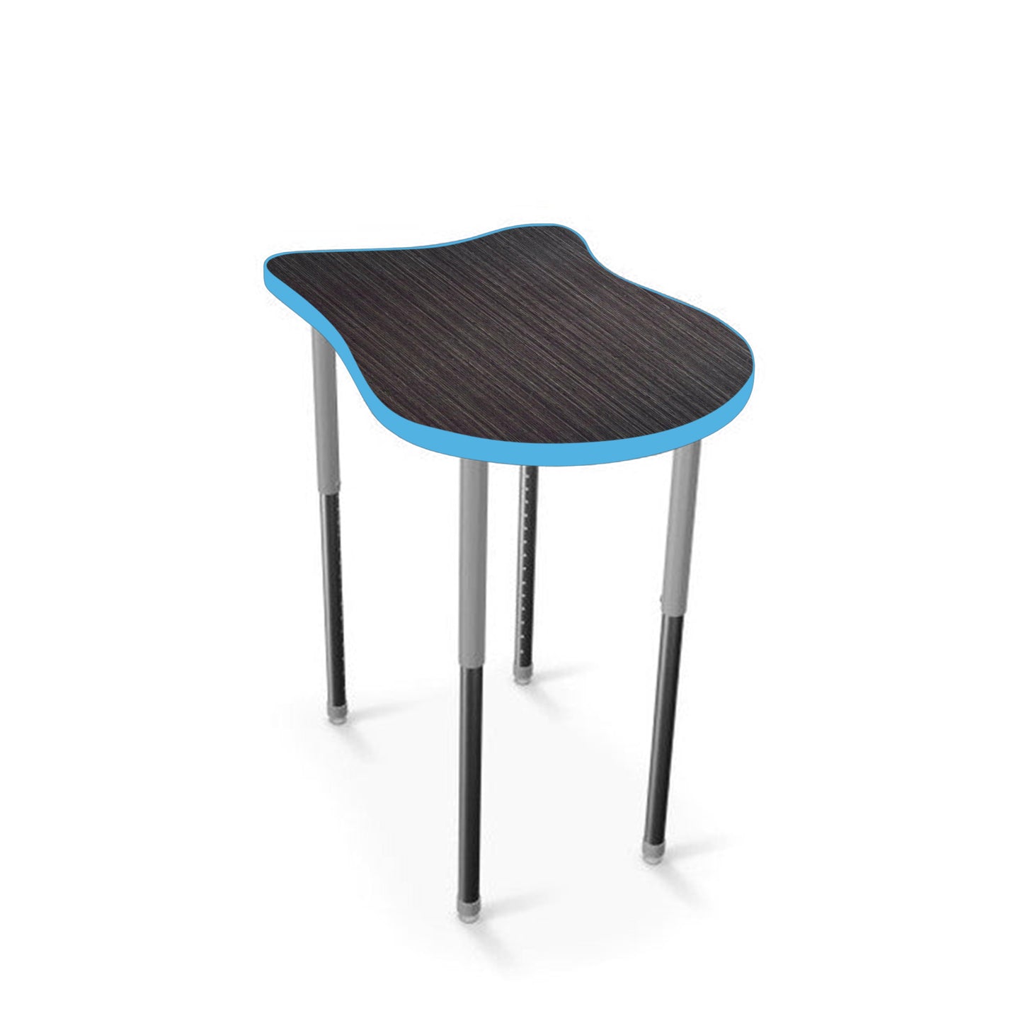 Mooreco Hierarchy Fender Stand Up Desk (Standard) Adjustable Height 27" - 42" - Standing Platinum Legs