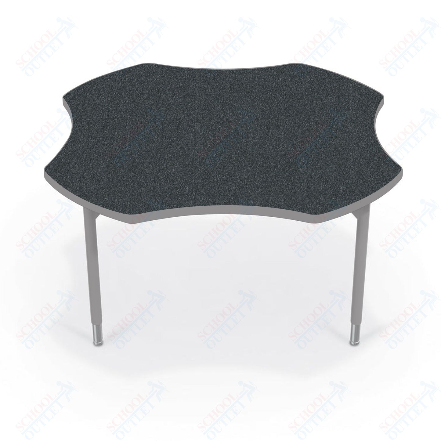 Hierarchy Clover School Activity Table (48"W x 48"D) HPL Top - Height Adjustable Legs by MooreCo