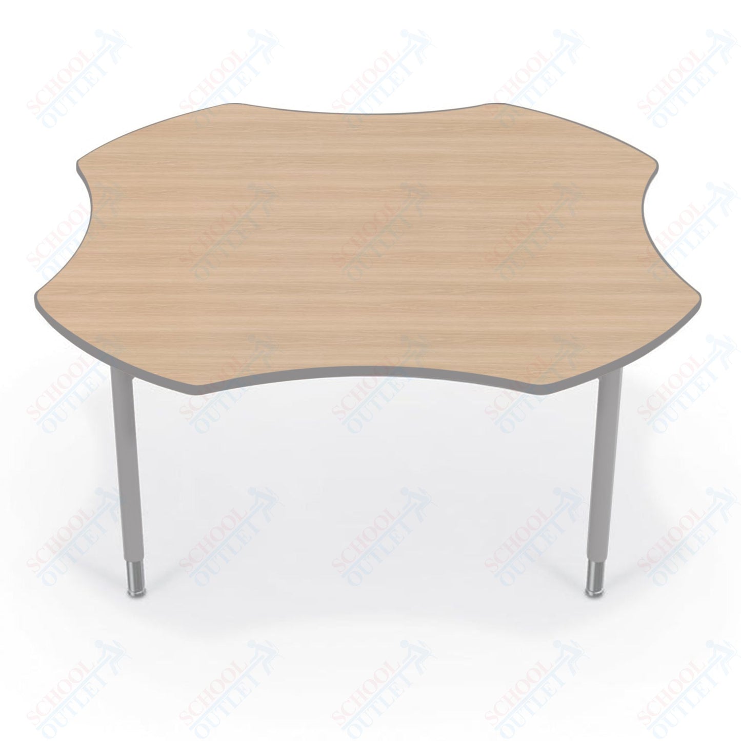 Hierarchy Clover School Activity Table (60"W x 60"D) HPL Top - Height Adjustable Legs by MooreCo