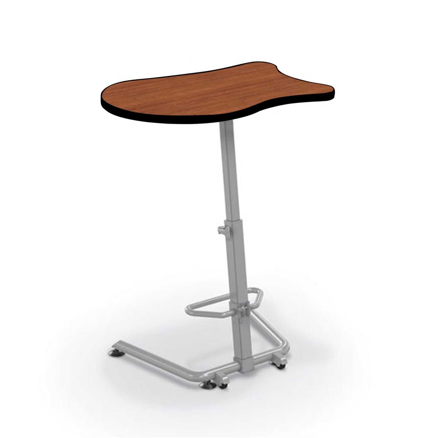 Mooreco Up-Rite Student Desk Fender Top, Adjustable Height, Platinum Frame (Mooreco 90533-F)