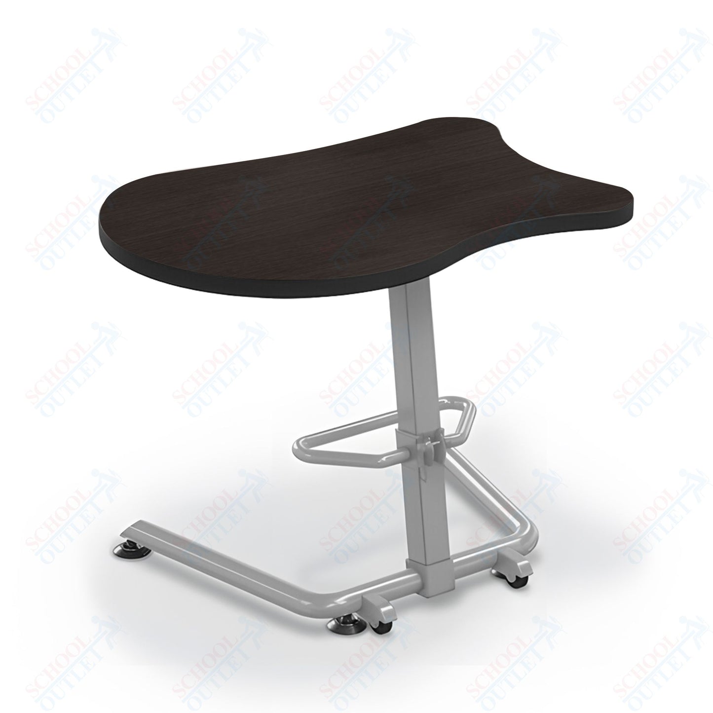 Mooreco Up-Rite Student Desk Fender Top, Adjustable Height, Platinum Frame (Mooreco 90533-F)
