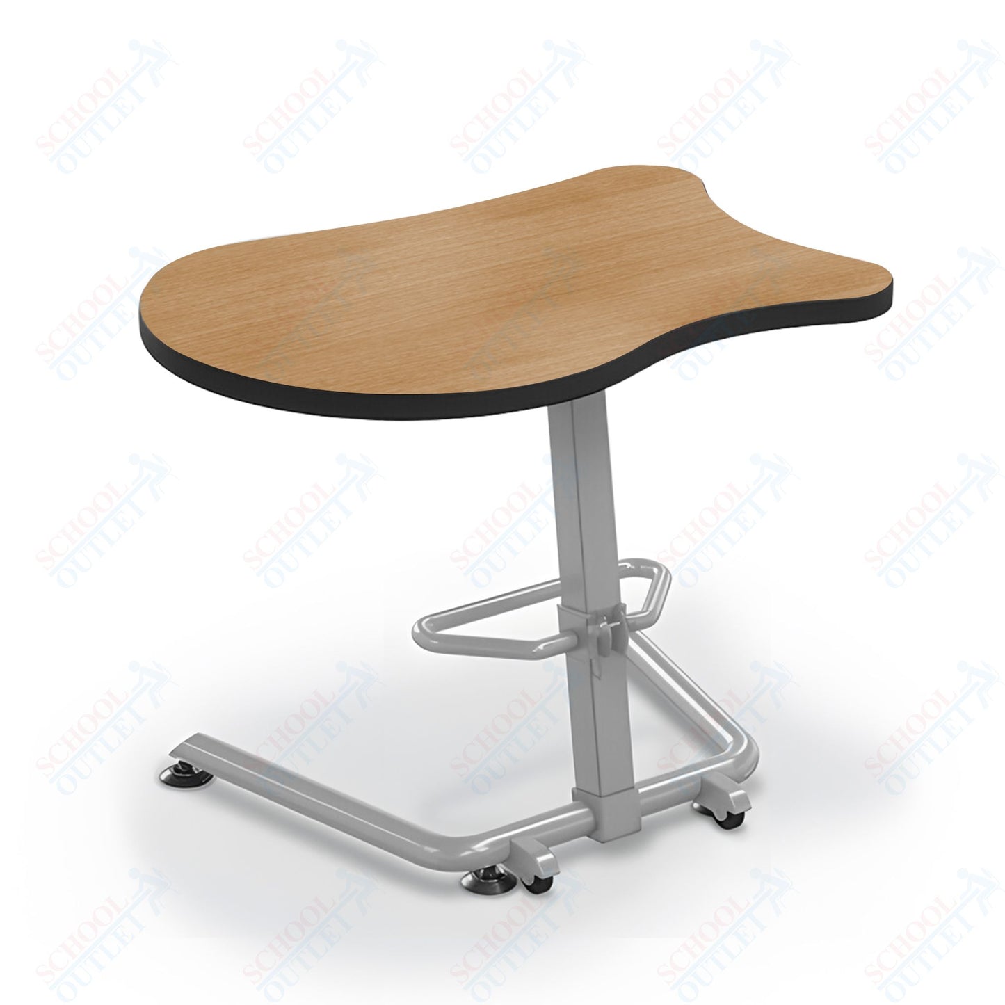 Mooreco Up-Rite Student Desk Fender Top, Adjustable Height, Platinum Frame (Mooreco 90533-F)