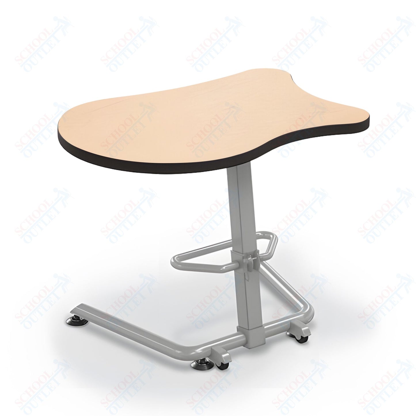 Mooreco Up-Rite Student Desk Fender Top, Adjustable Height, Platinum Frame (Mooreco 90533-F)
