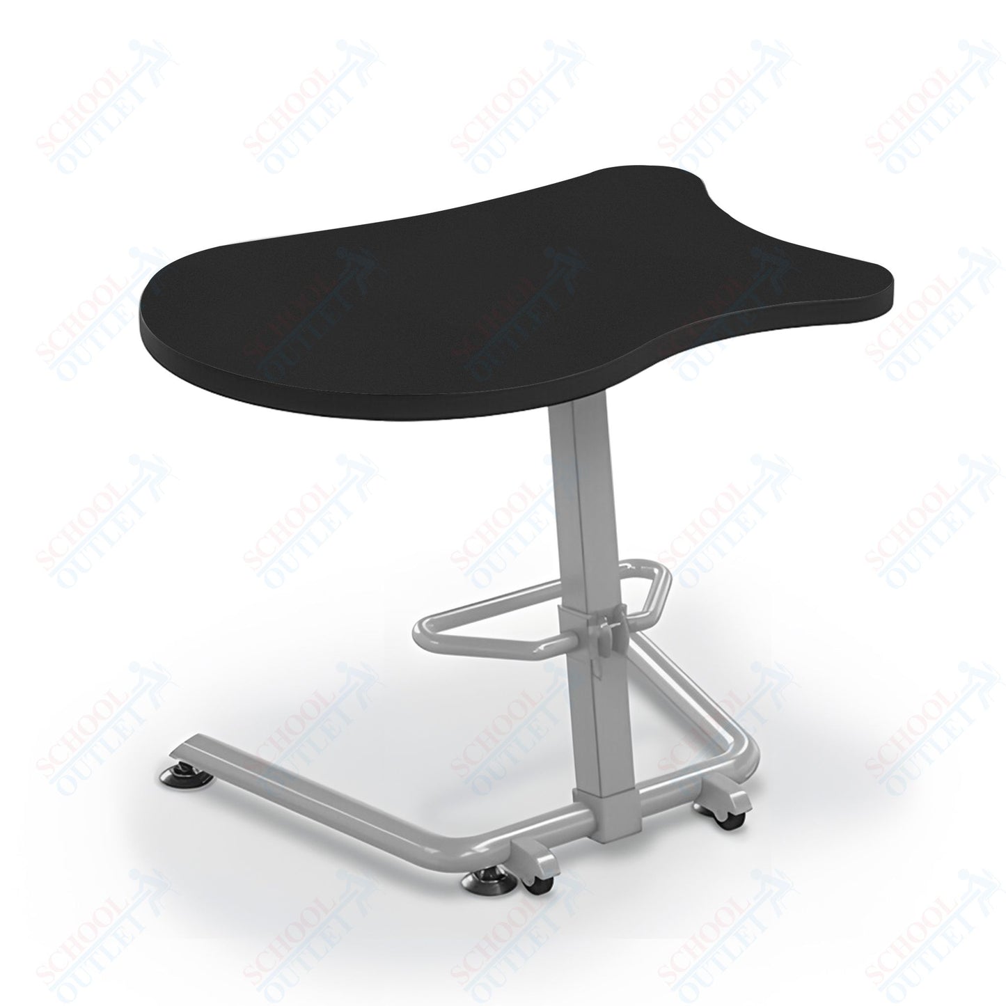 Mooreco Up-Rite Student Desk Fender Top, Adjustable Height, Platinum Frame (Mooreco 90533-F)
