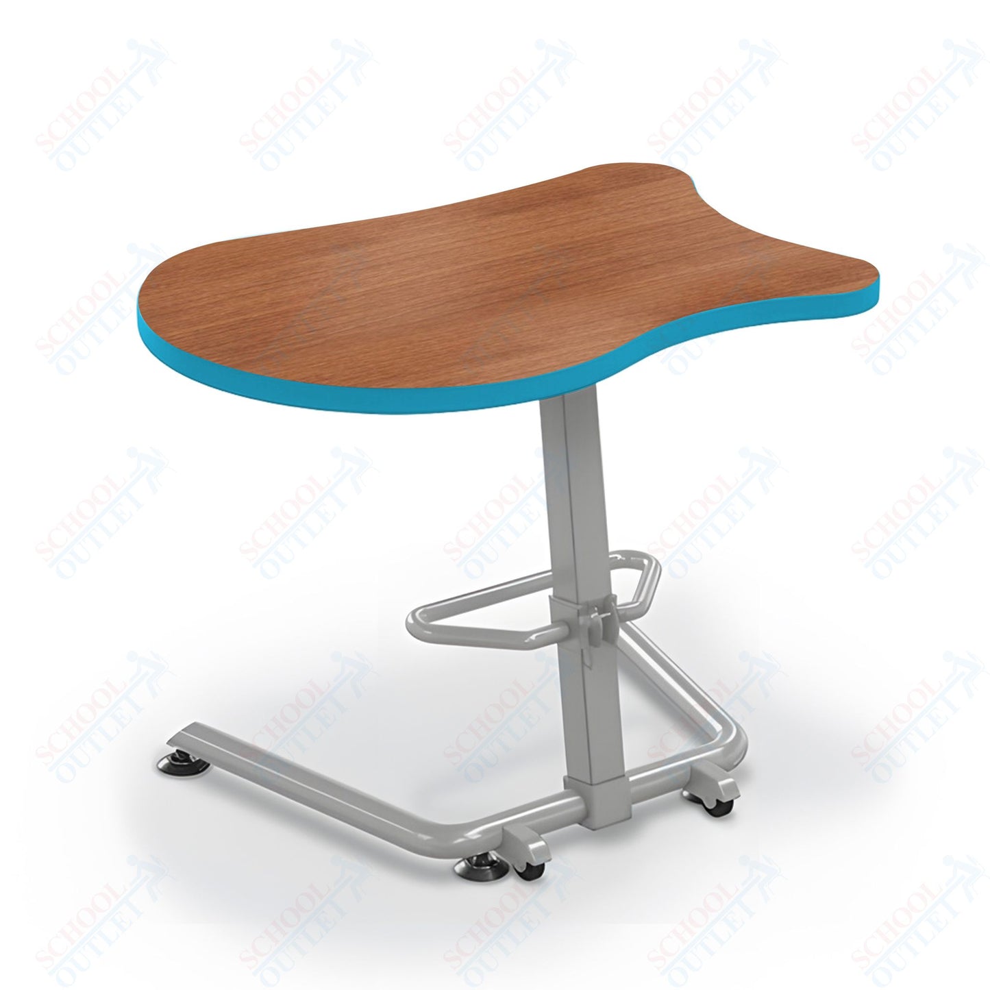 Mooreco Up-Rite Student Desk Fender Top, Adjustable Height, Platinum Frame (Mooreco 90533-F)