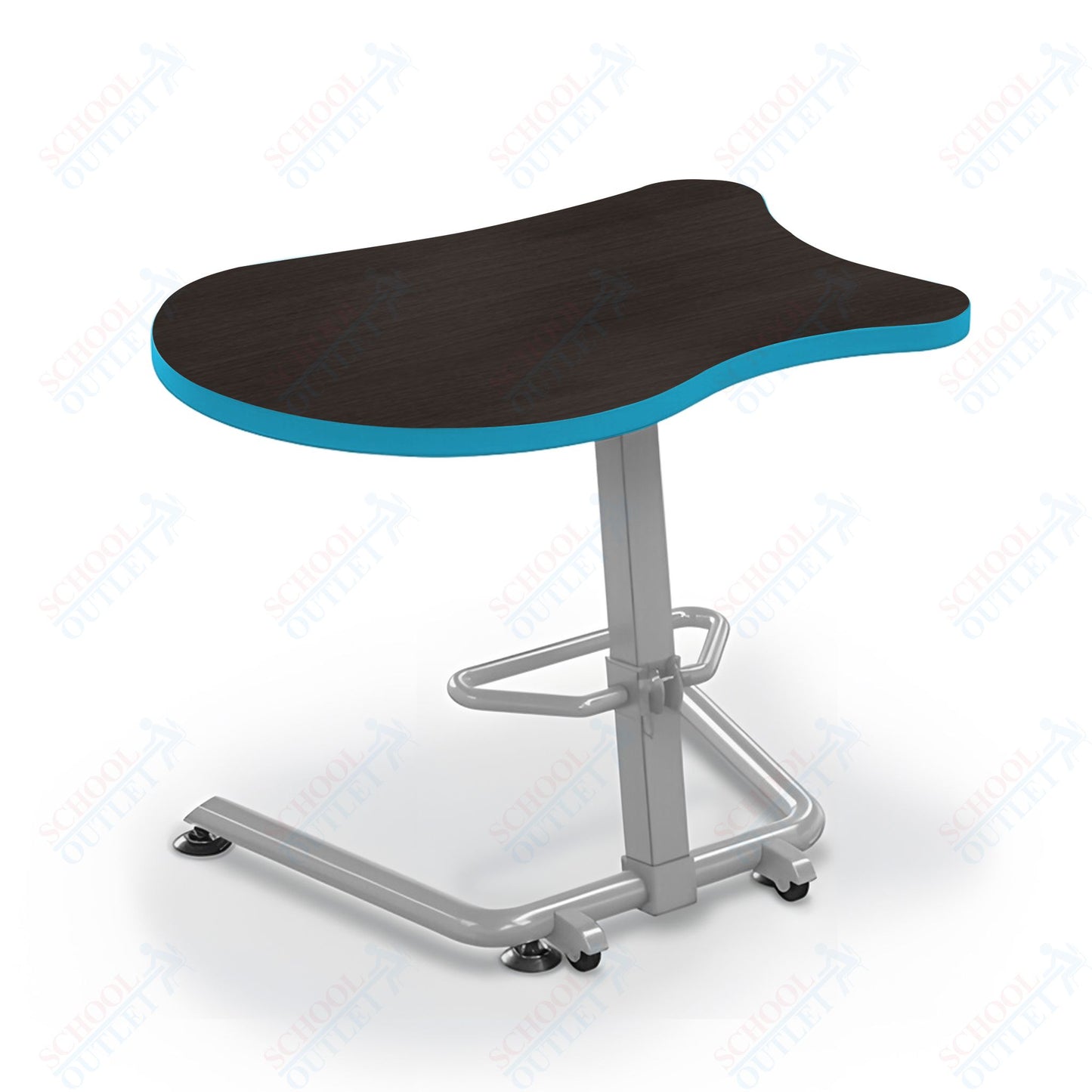 Mooreco Up-Rite Student Desk Fender Top, Adjustable Height, Platinum Frame (Mooreco 90533-F)