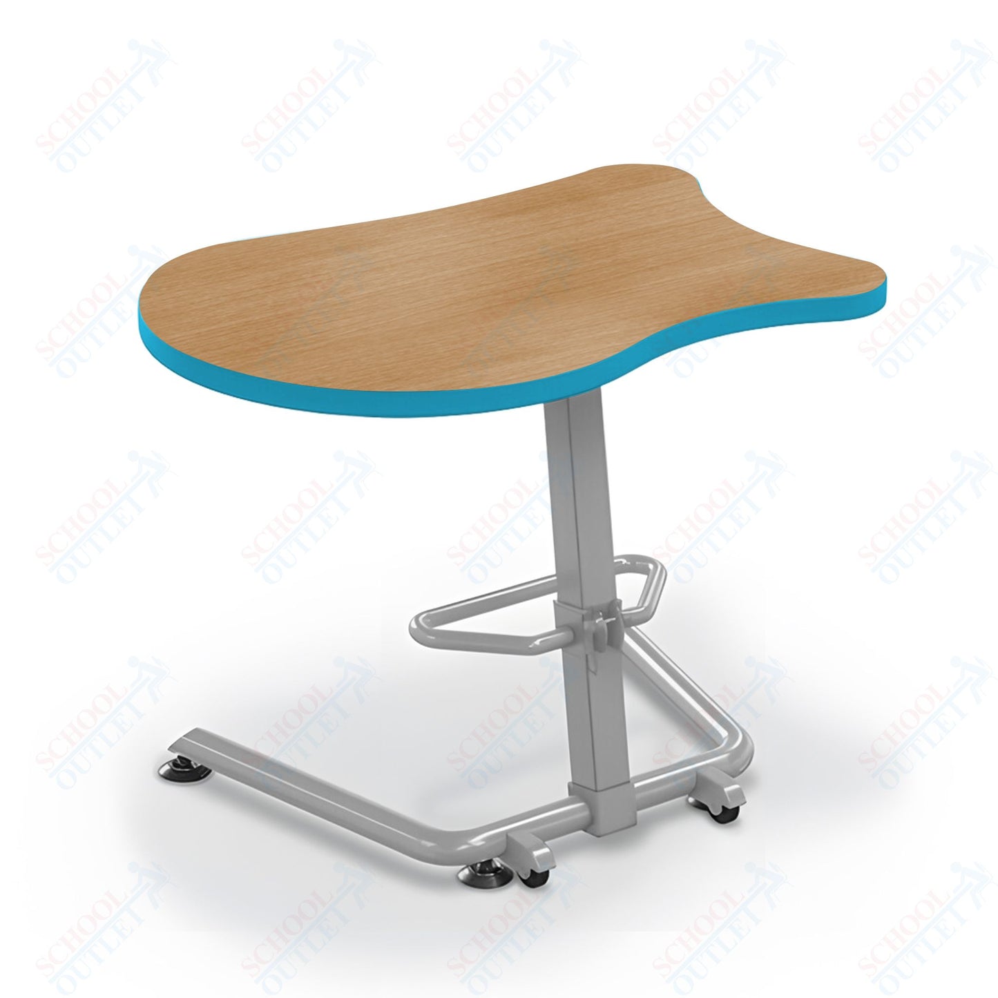 Mooreco Up-Rite Student Desk Fender Top, Adjustable Height, Platinum Frame (Mooreco 90533-F)
