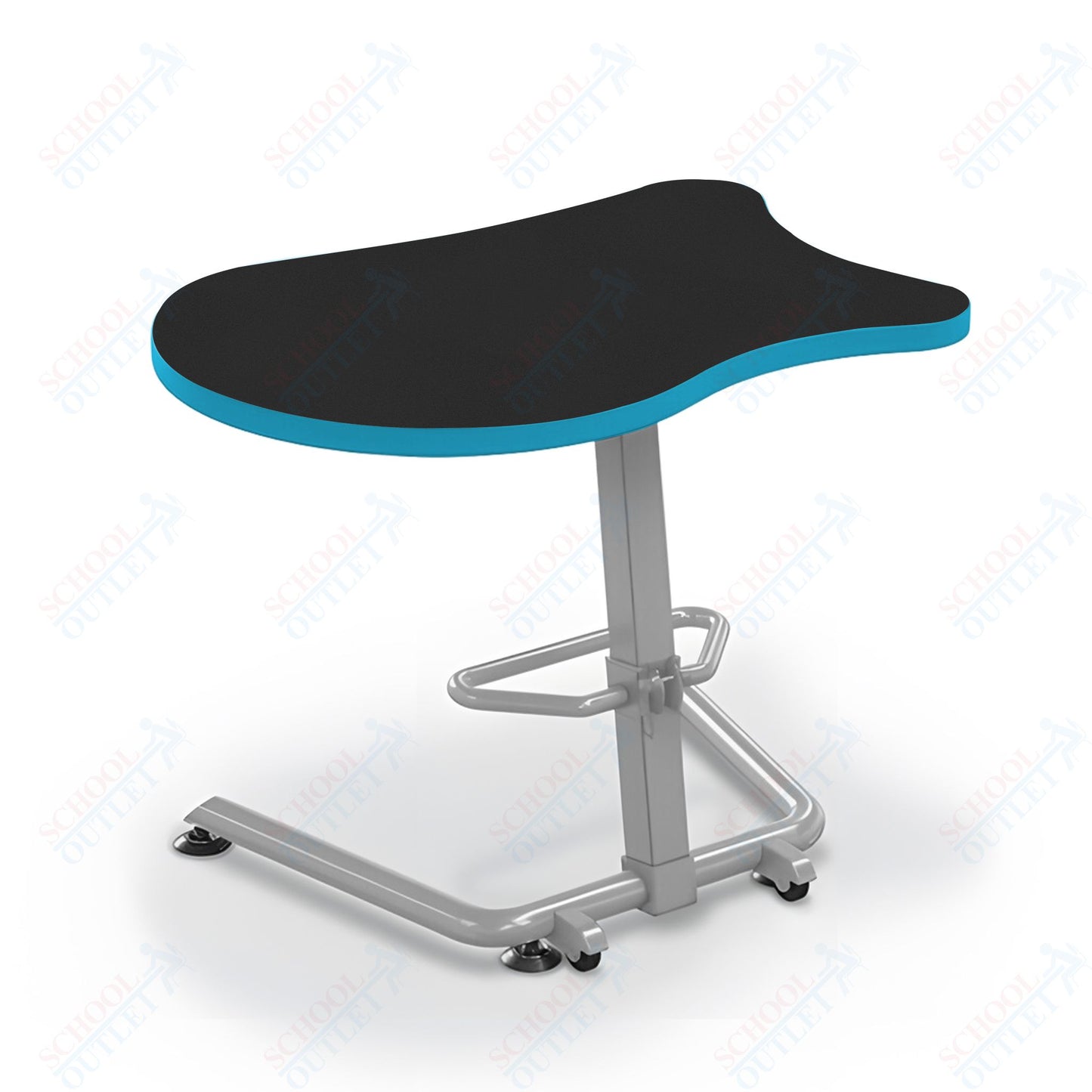 Mooreco Up-Rite Student Desk Fender Top, Adjustable Height, Platinum Frame (Mooreco 90533-F)